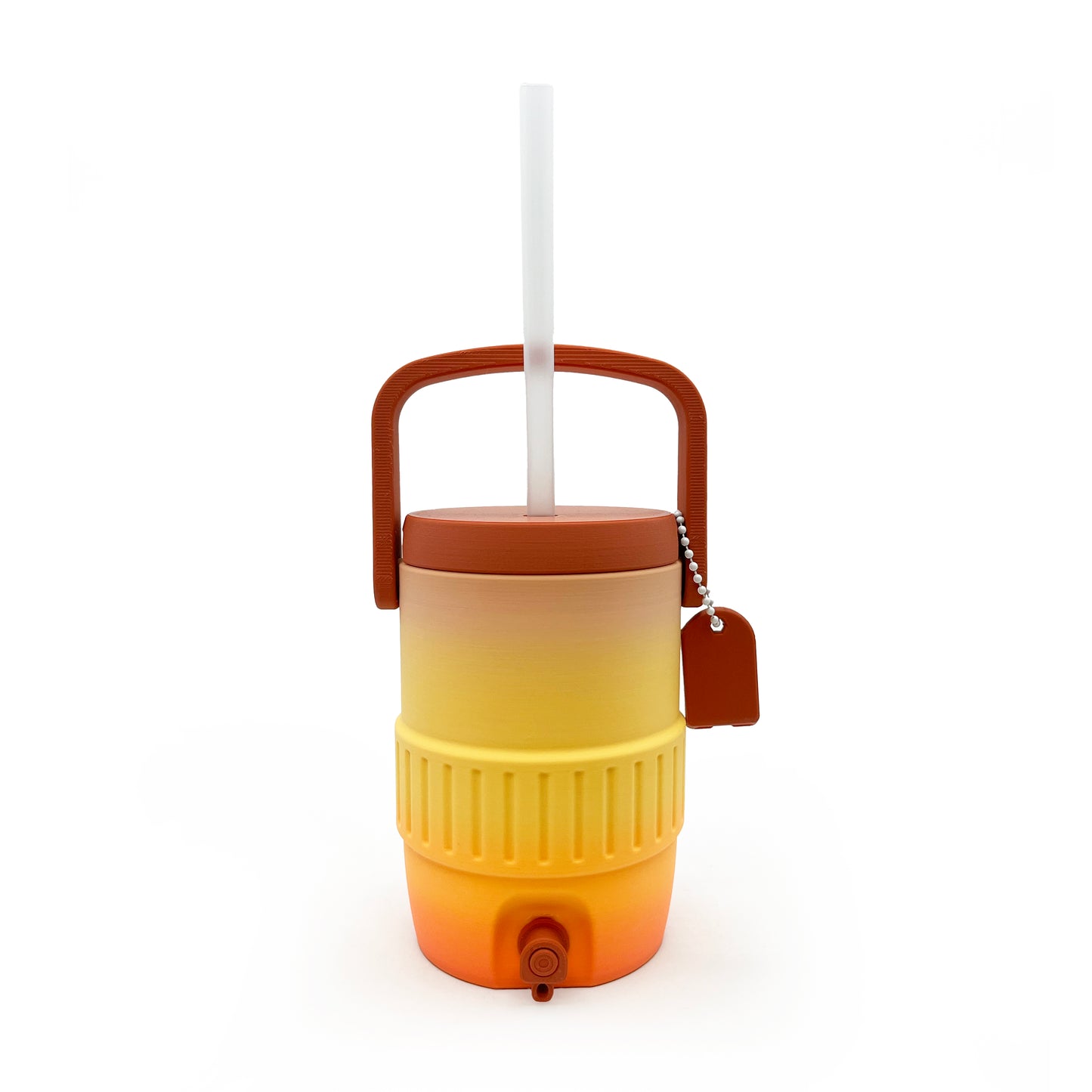 Mini Cooler Can Cozy with Lid, Straw + Pull Tab Opener