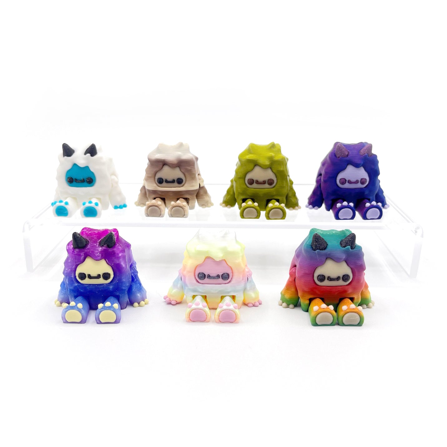 MINI Flurryfoot & Bigfoot Desk Pal – 3D Printed Articulated Cryptid Fidget Toy | Cute Mini Collectible