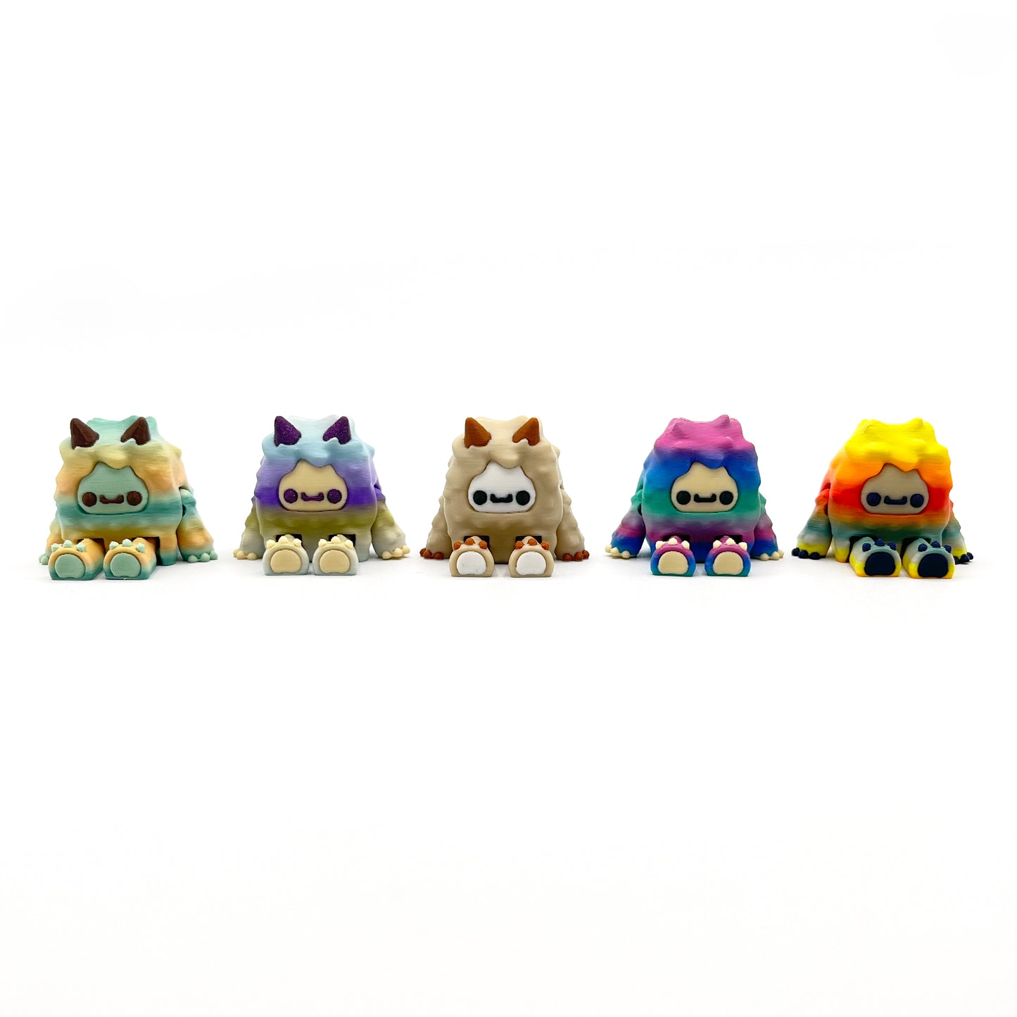 MINI Flurryfoot & Bigfoot Desk Pal – 3D Printed Articulated Cryptid Fidget Toy | Cute Mini Collectible