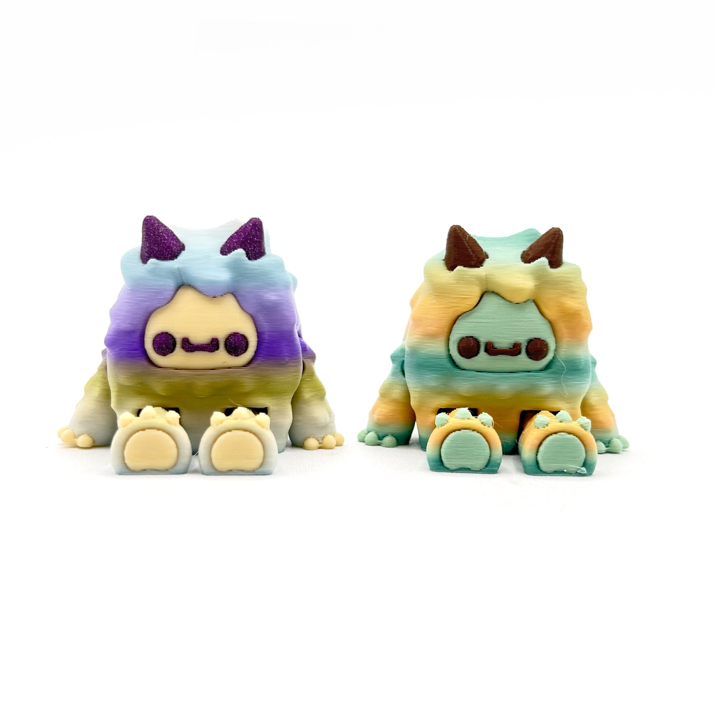 MINI Flurryfoot & Bigfoot Desk Pal – 3D Printed Articulated Cryptid Fidget Toy | Cute Mini Collectible