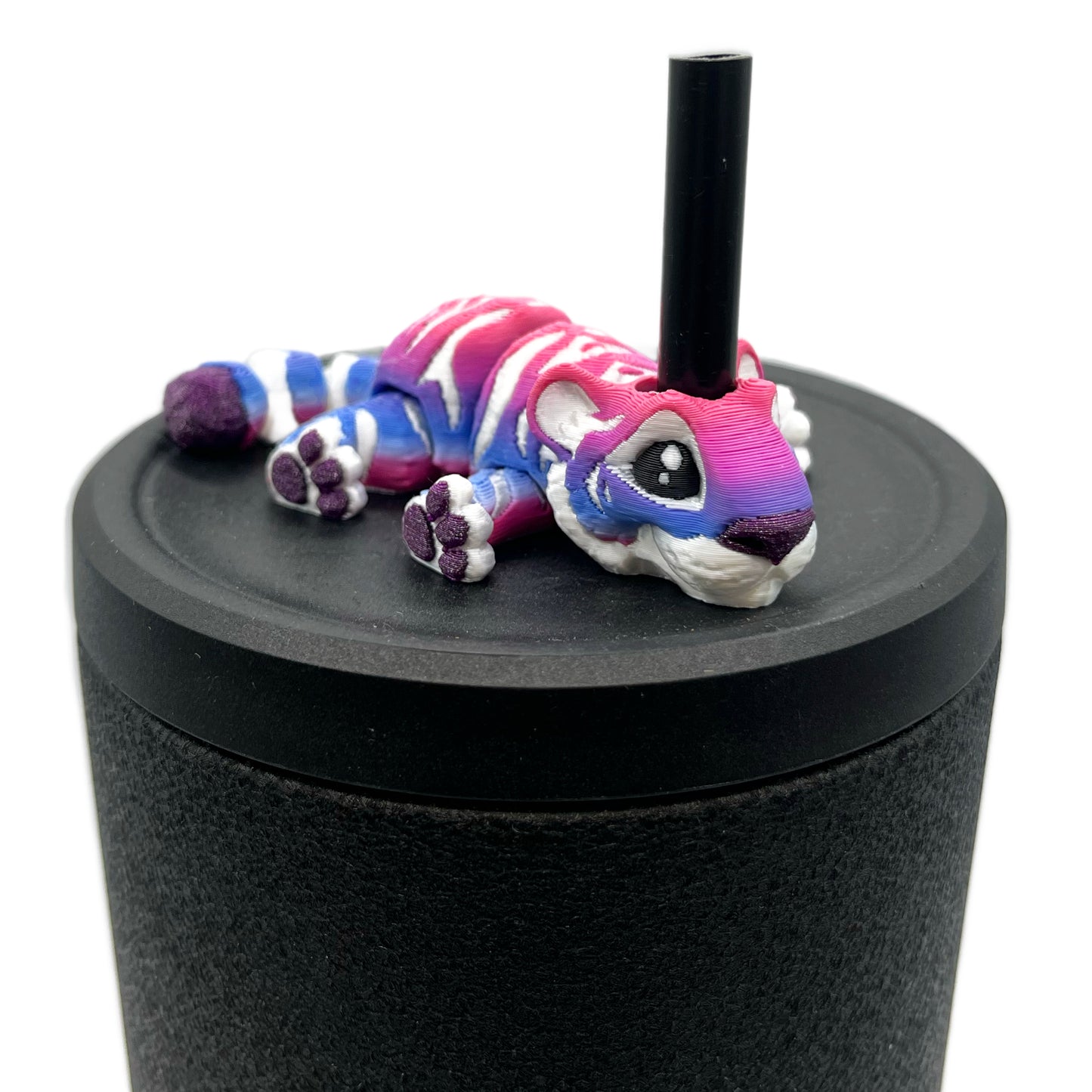 Cinema Cutie Sip Sidekicks – 3D Printed Straw Topper for Tumblers | Cute Movie Lover Straw Buddy