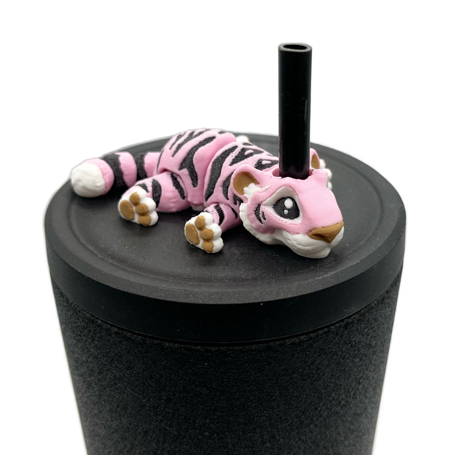Cinema Cutie Sip Sidekicks – 3D Printed Straw Topper for Tumblers | Cute Movie Lover Straw Buddy