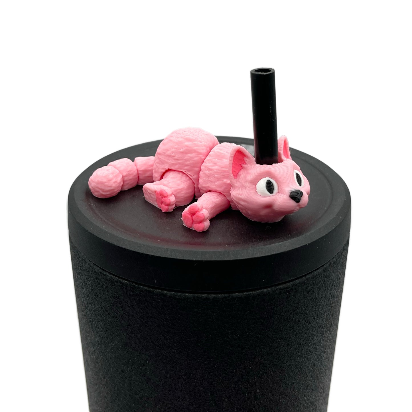 Cinema Cutie Sip Sidekicks – 3D Printed Straw Topper for Tumblers | Cute Movie Lover Straw Buddy