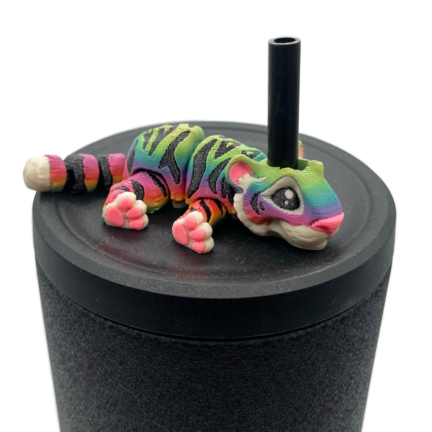 Cinema Cutie Sip Sidekicks – 3D Printed Straw Topper for Tumblers | Cute Movie Lover Straw Buddy