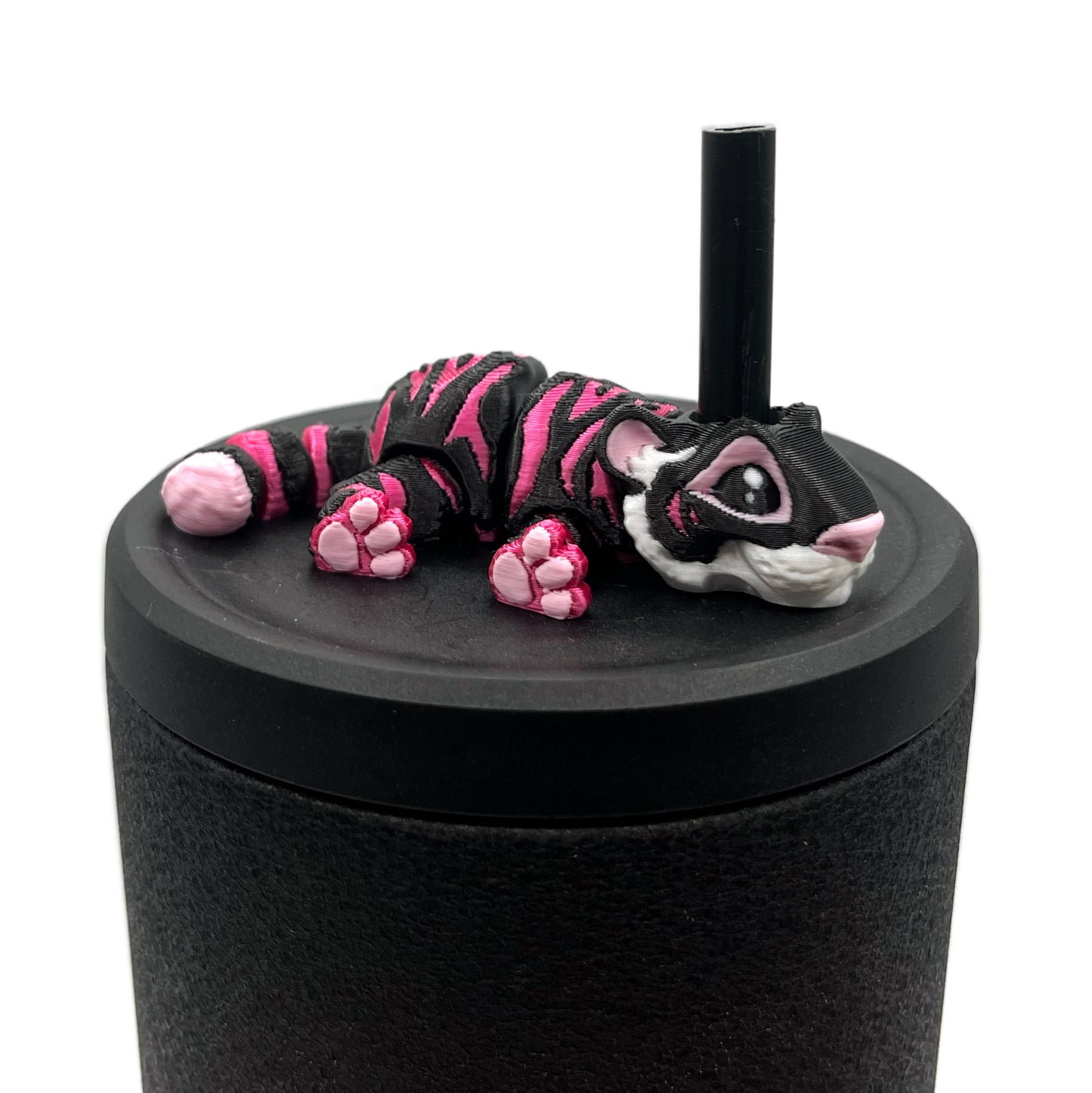 Cinema Cutie Sip Sidekicks – 3D Printed Straw Topper for Tumblers | Cute Movie Lover Straw Buddy