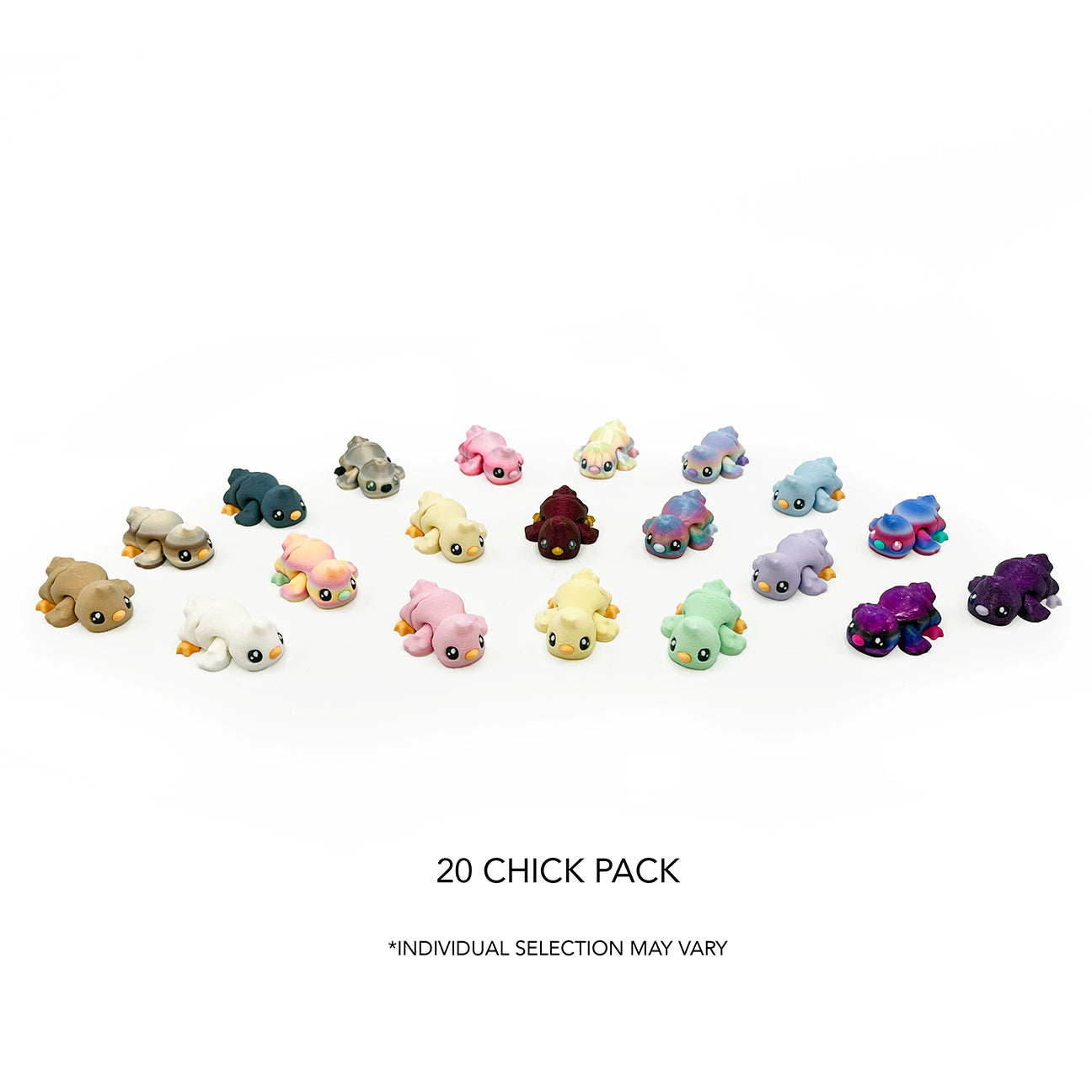 Micro Chick Pack – Hand-Picked 3D Printed Easter Chick Figures with Carrot Egg | Cute Easter Basket Stuffer & Spring Collectible