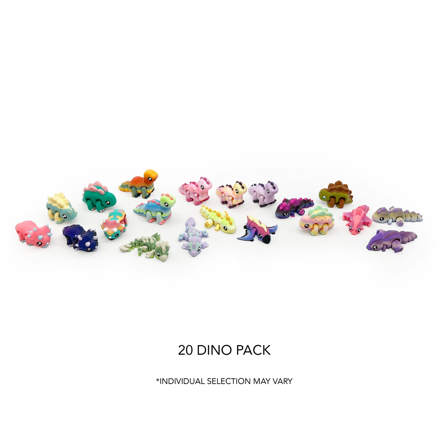 Dino Micro Pack – Hand-Picked 3D Printed Micro Dino Figures | Dinosaur Mini Collectibles