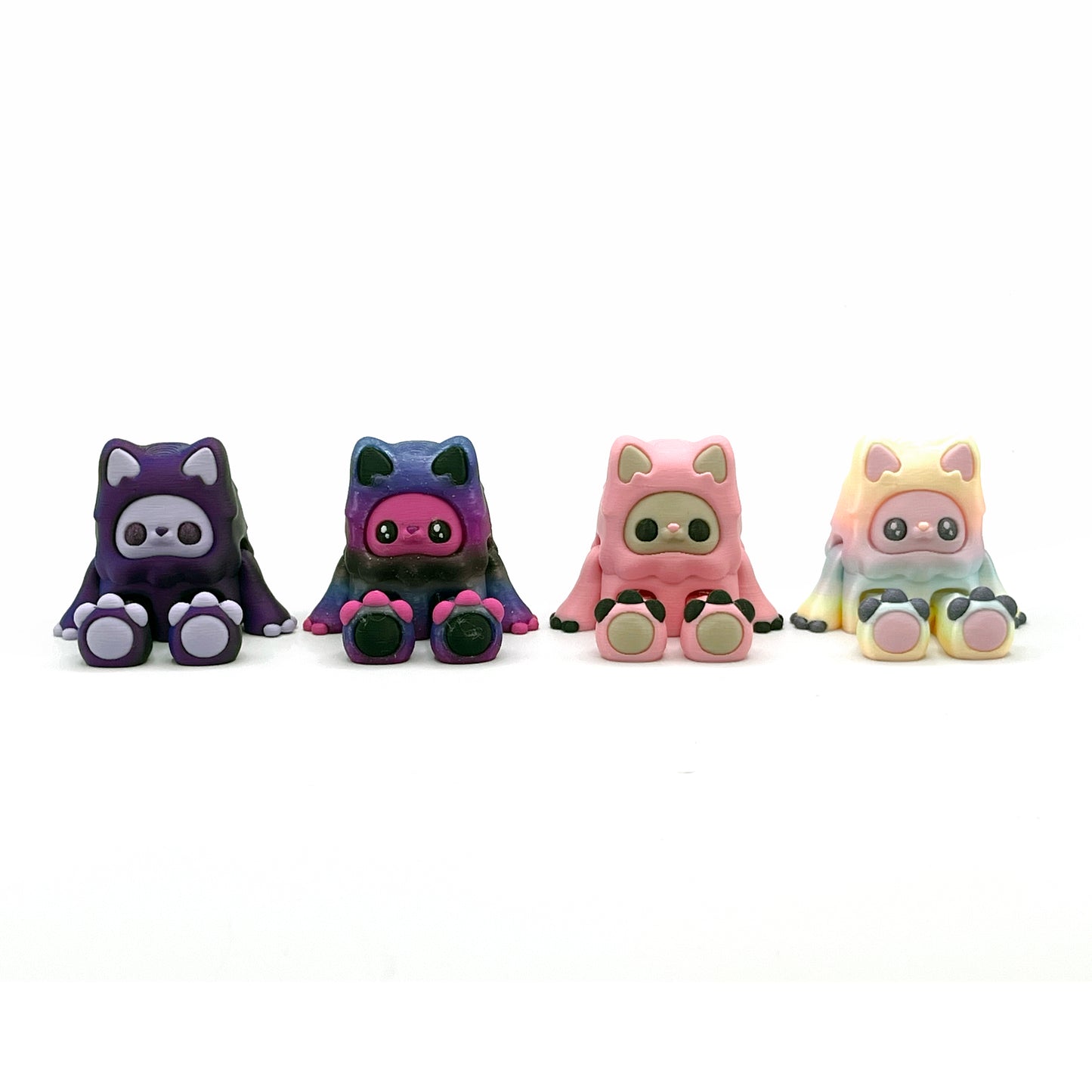 MINI Mysterious Cryptid Desk Pal – Kittyfoot & Gillifoot Articulated 3D Printed Fidget Toy | Cute Mini Collectible