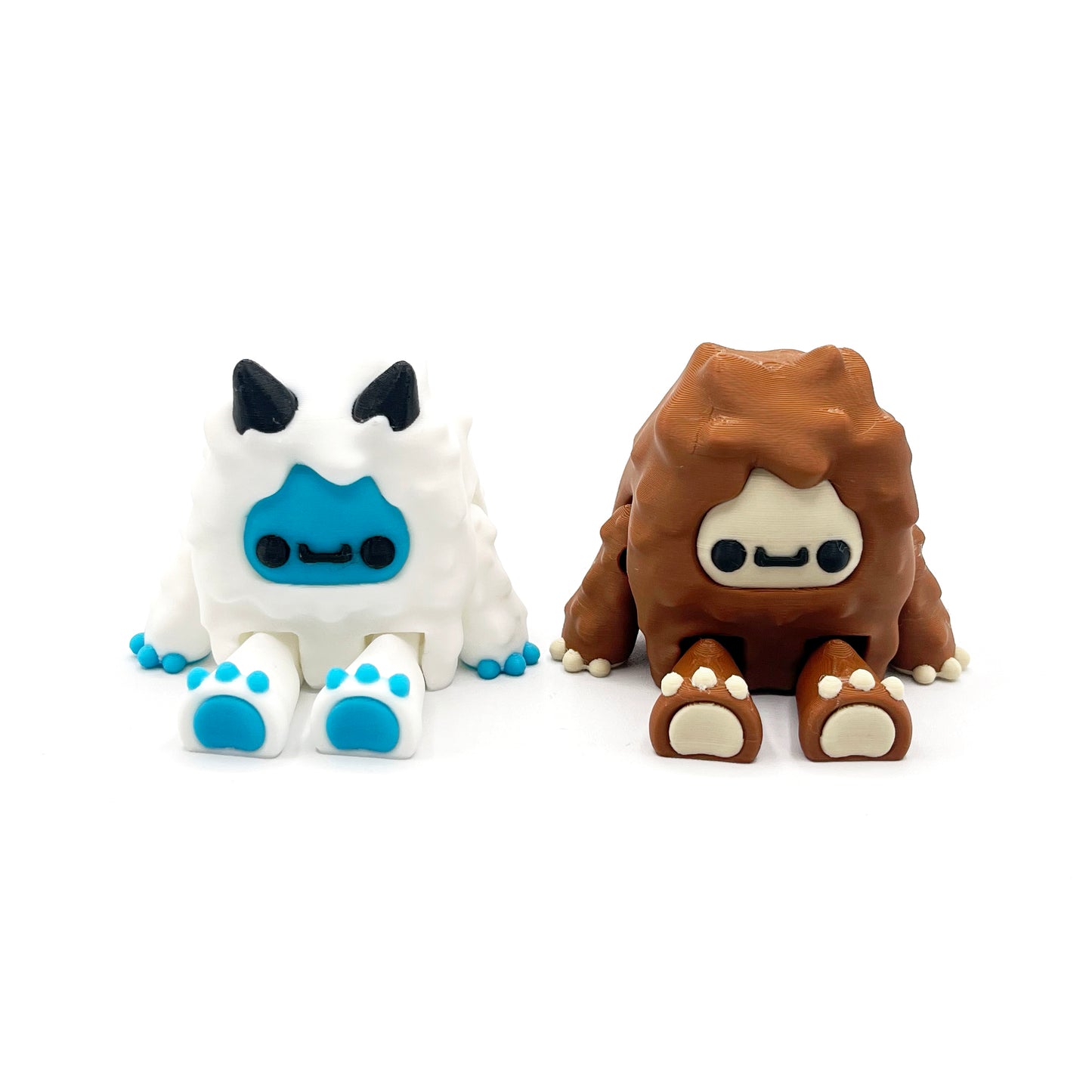 MINI Flurryfoot & Bigfoot Desk Pal – 3D Printed Articulated Cryptid Fidget Toy | Cute Mini Collectible