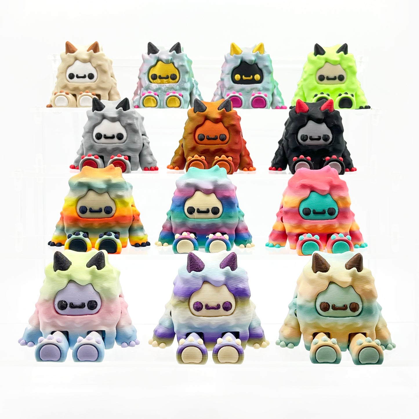 Flurryfoot & Bigfoot Desk Pals – Cute 3D Printed Cryptid Collectibles & Desk Fidget Toys