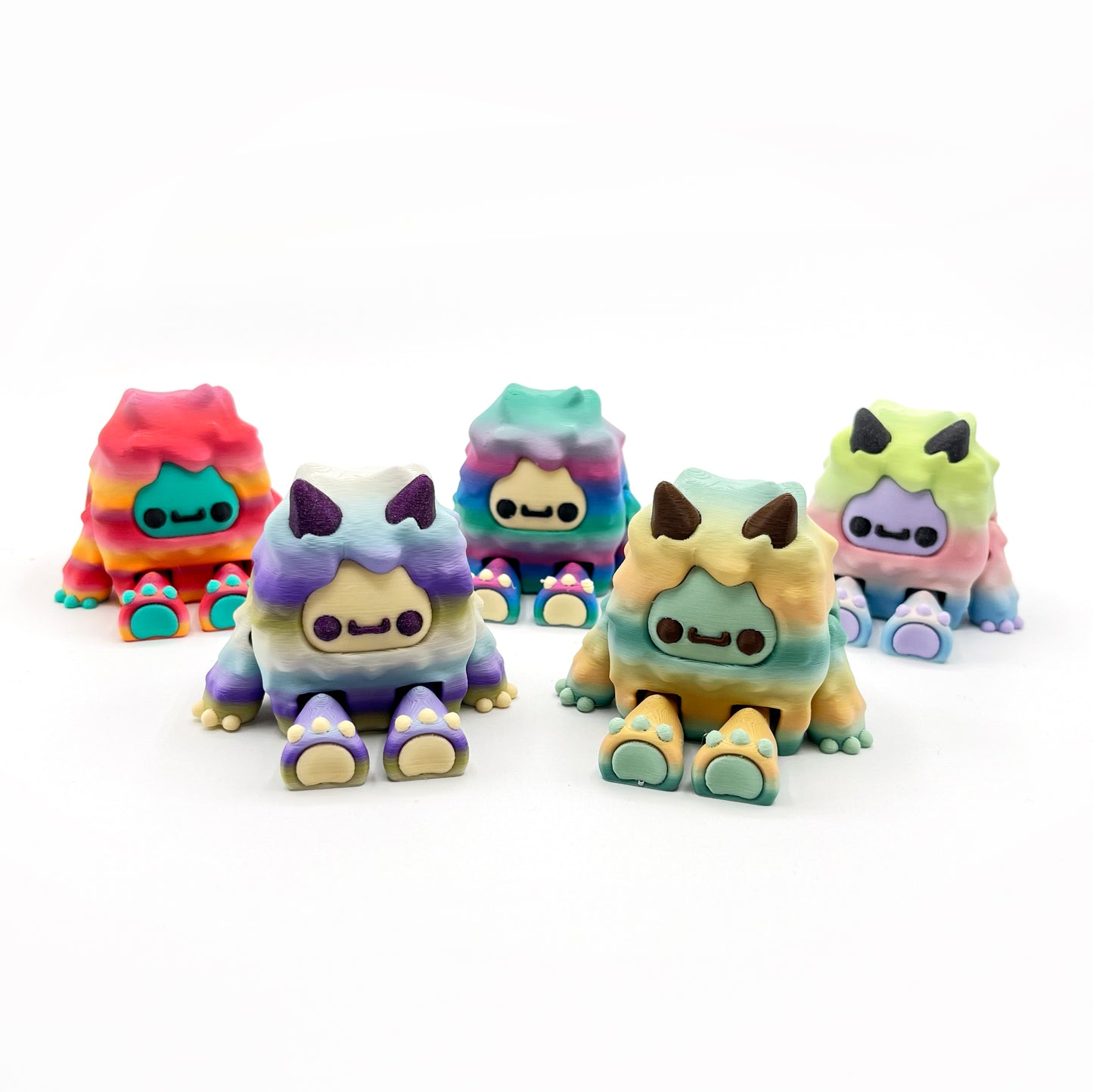 Flurryfoot & Bigfoot Desk Pals – Cute 3D Printed Cryptid Collectibles & Desk Fidget Toys