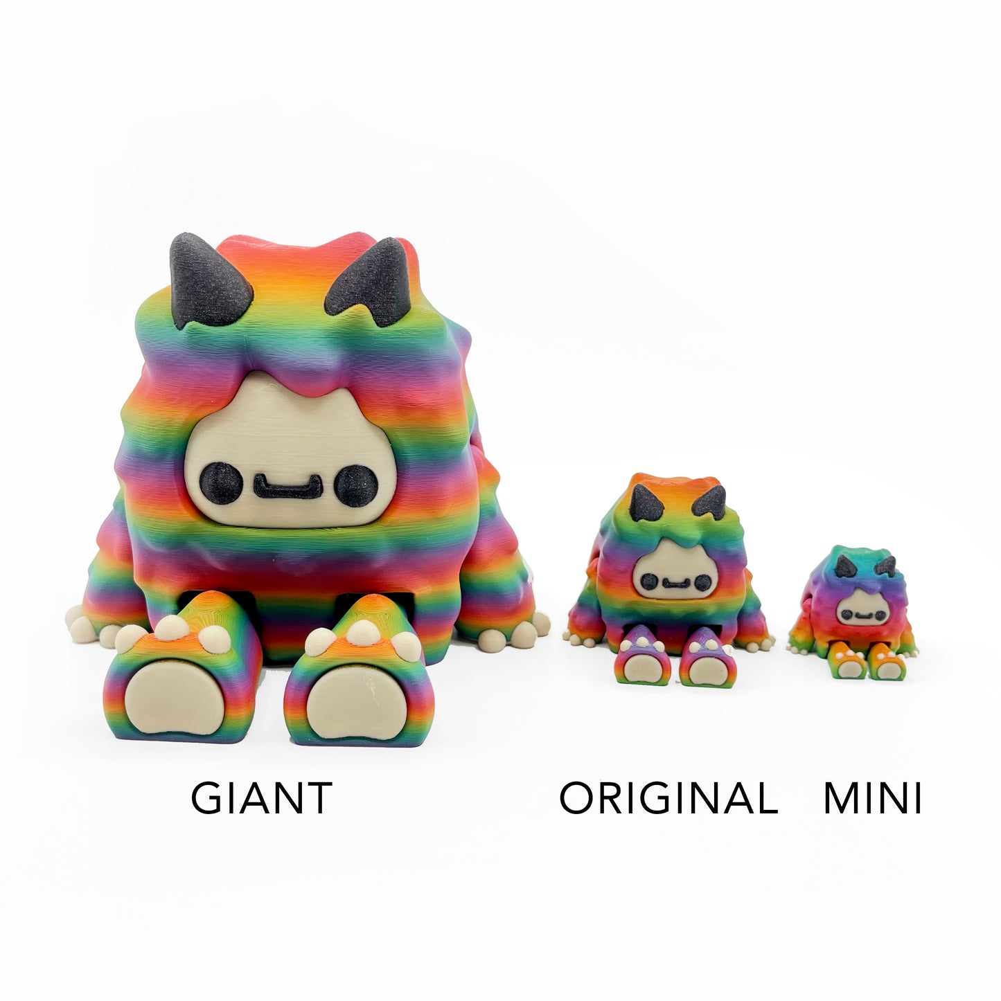 GIANT Flurryfoot & Bigfoot – Oversized 3D Printed Cryptid Figures | Large Cute Desk & Shelf Collectibles
