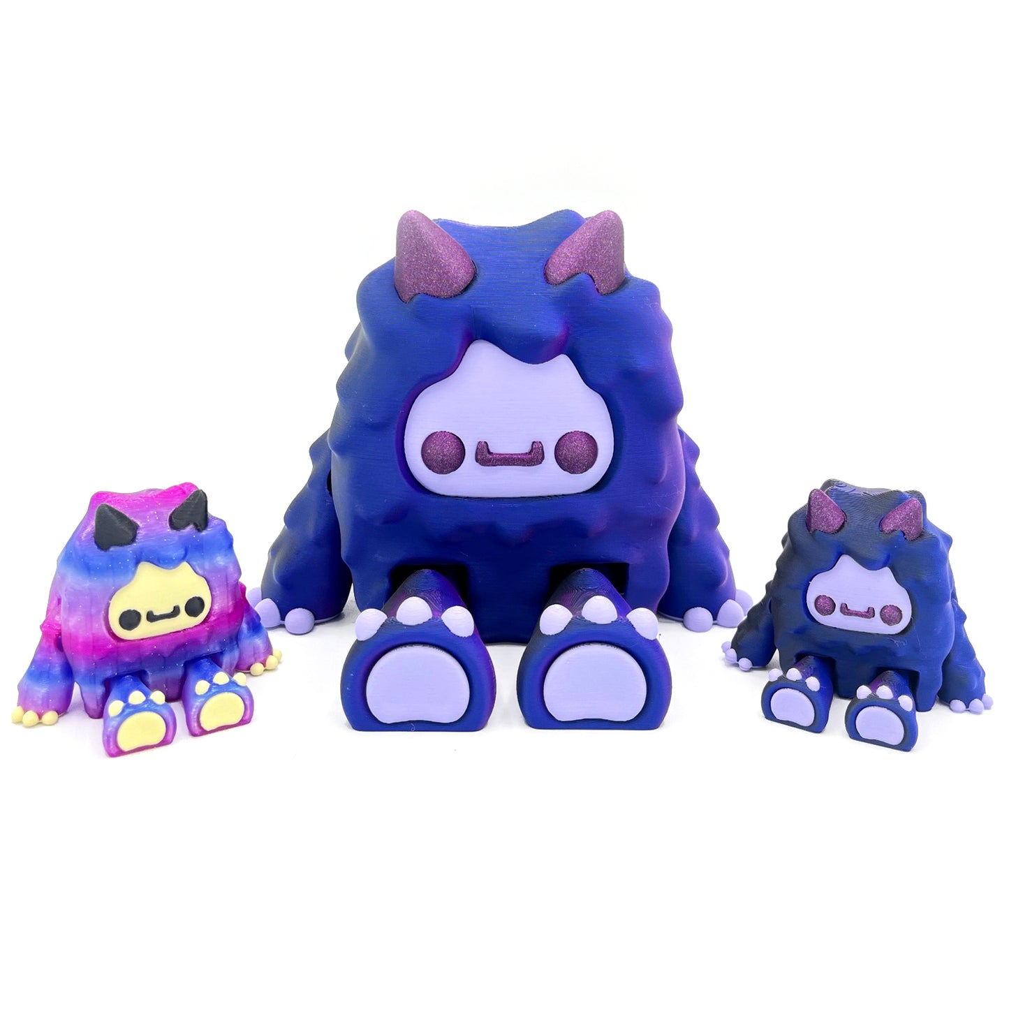 GIANT Flurryfoot & Bigfoot – Oversized 3D Printed Cryptid Figures | Large Cute Desk & Shelf Collectibles