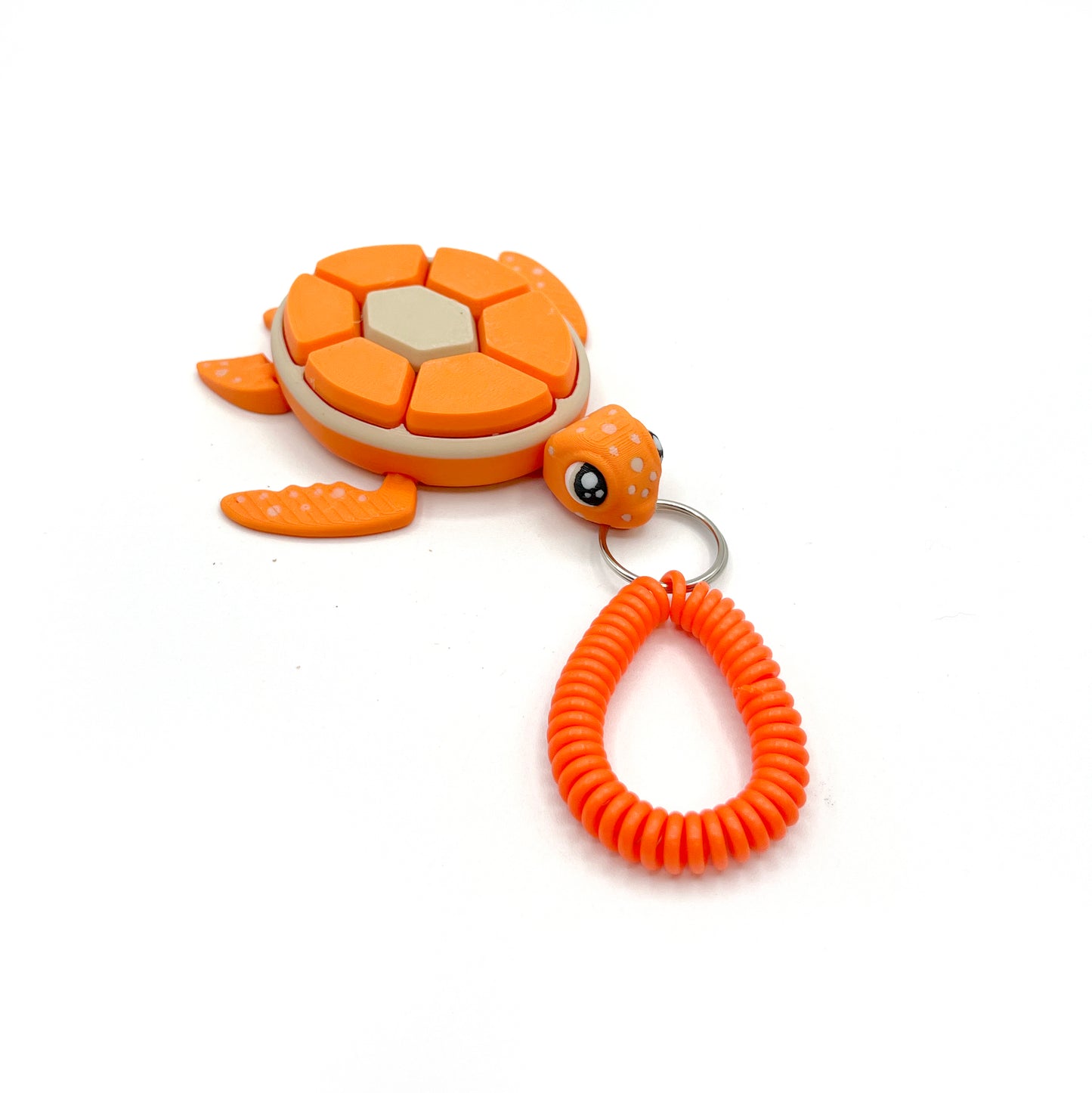 Turtle Fruit Clicker Keychain – 3D Printed Sensory Fidget Keychain | ADHD & Stress Relief Bag Charm