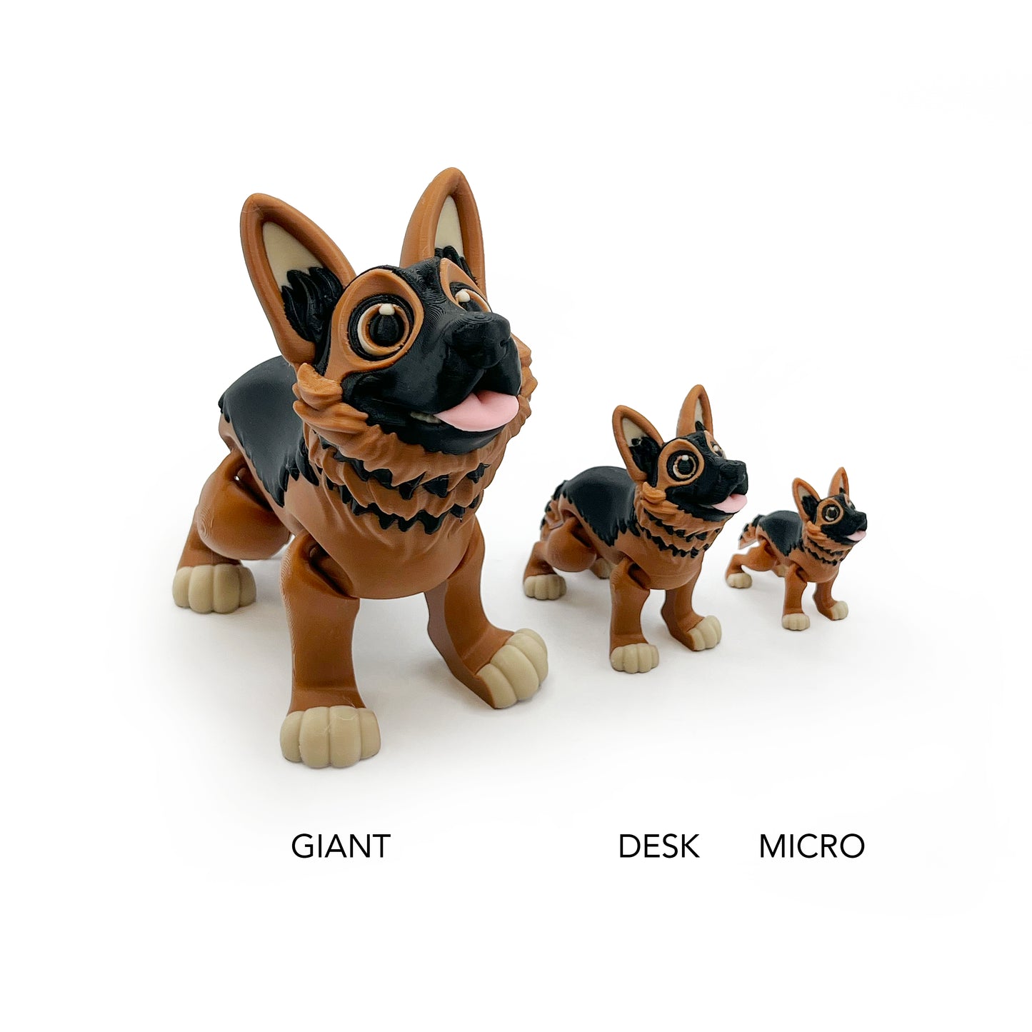 GIANT Paw Pals Shelf Pals – Oversized 3D Printed Cat & Dog Figures | Large Pet Lover Desk Collectibles