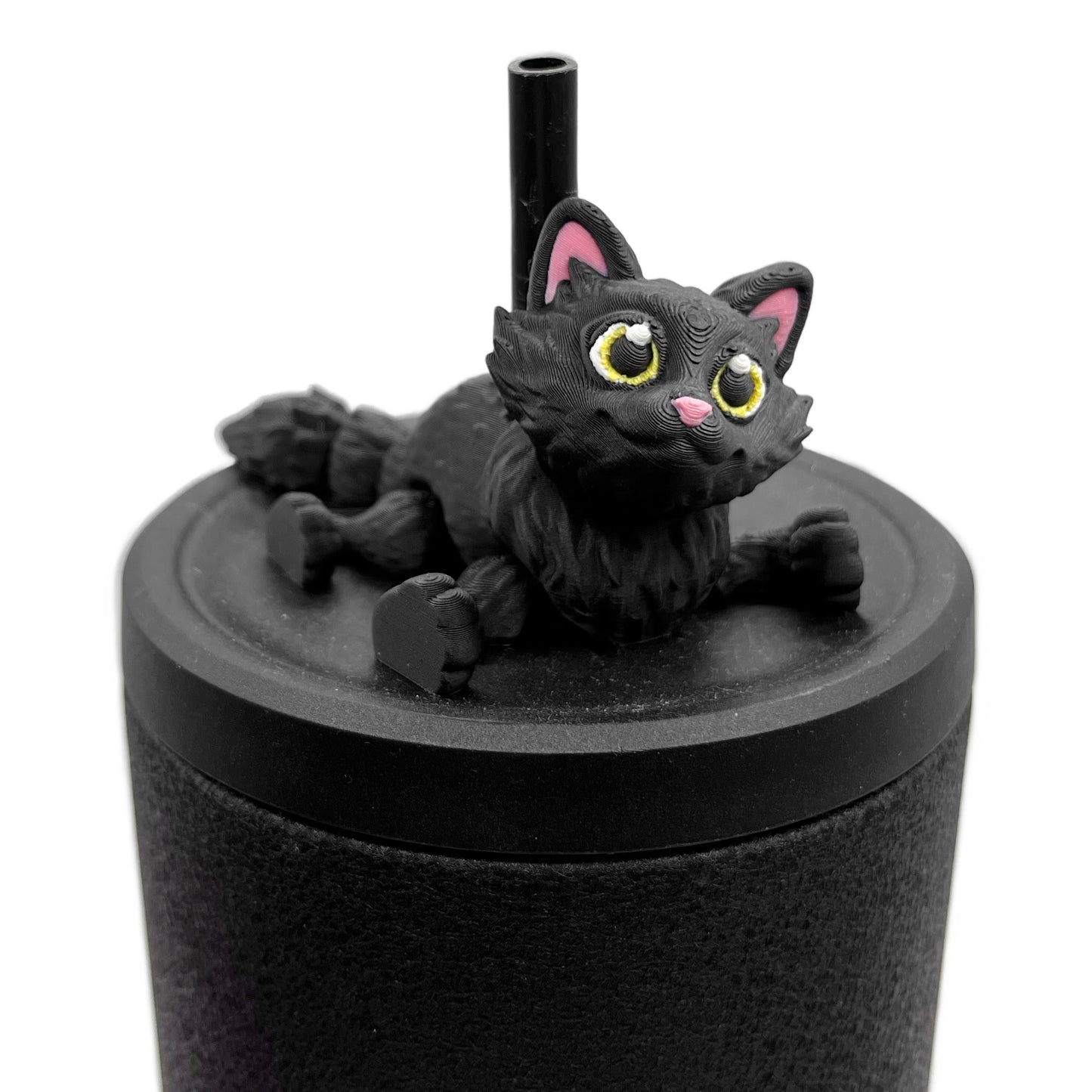 Paw Pals Sip Sidekicks – 3D Printed Dog & Cat Straw Toppers for Tumblers | Pet Lover Tumbler Accessories