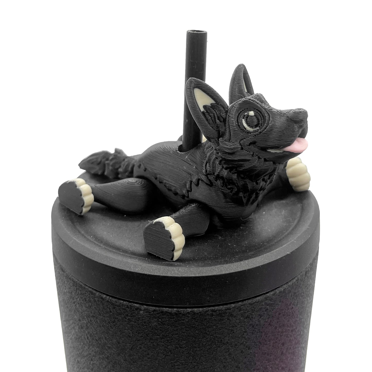 Paw Pals Sip Sidekicks – 3D Printed Dog & Cat Straw Toppers for Tumblers | Pet Lover Tumbler Accessories