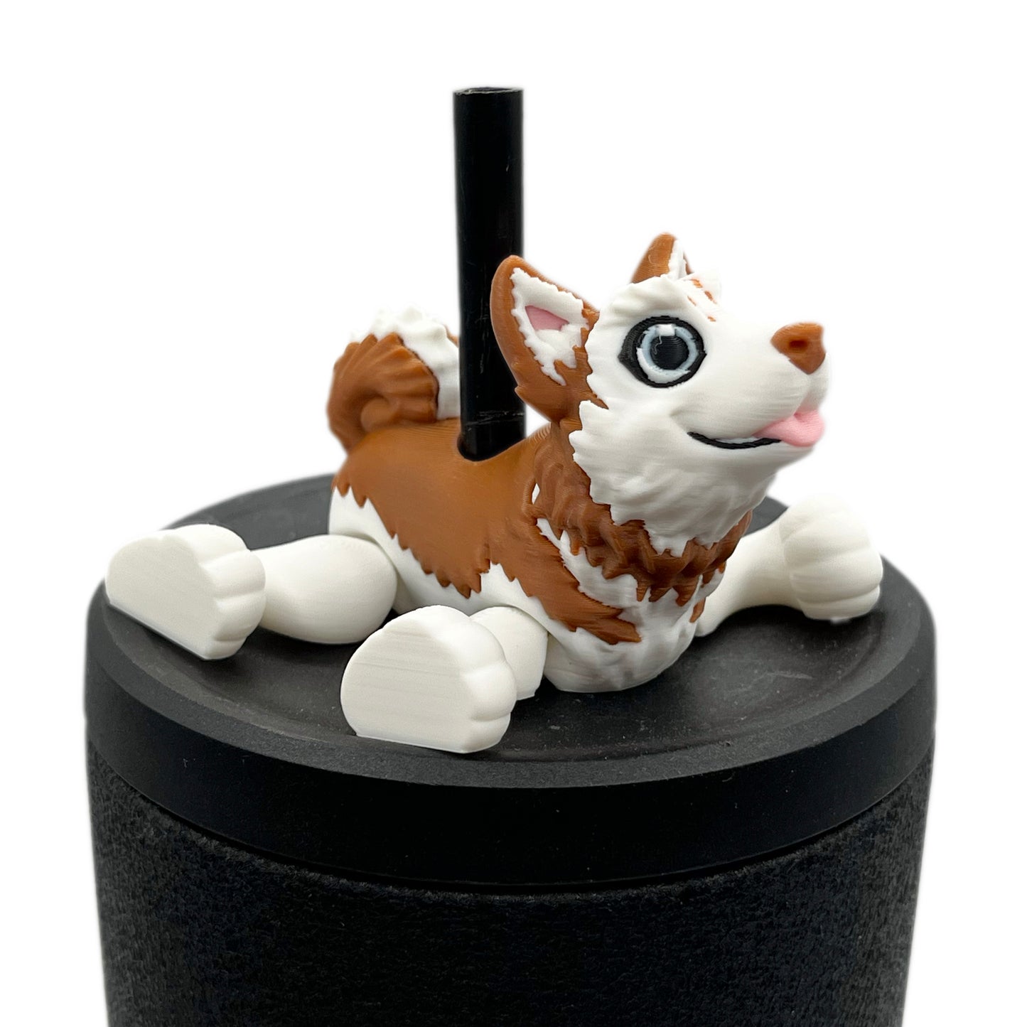 Paw Pals Sip Sidekicks – 3D Printed Dog & Cat Straw Toppers for Tumblers | Pet Lover Tumbler Accessories