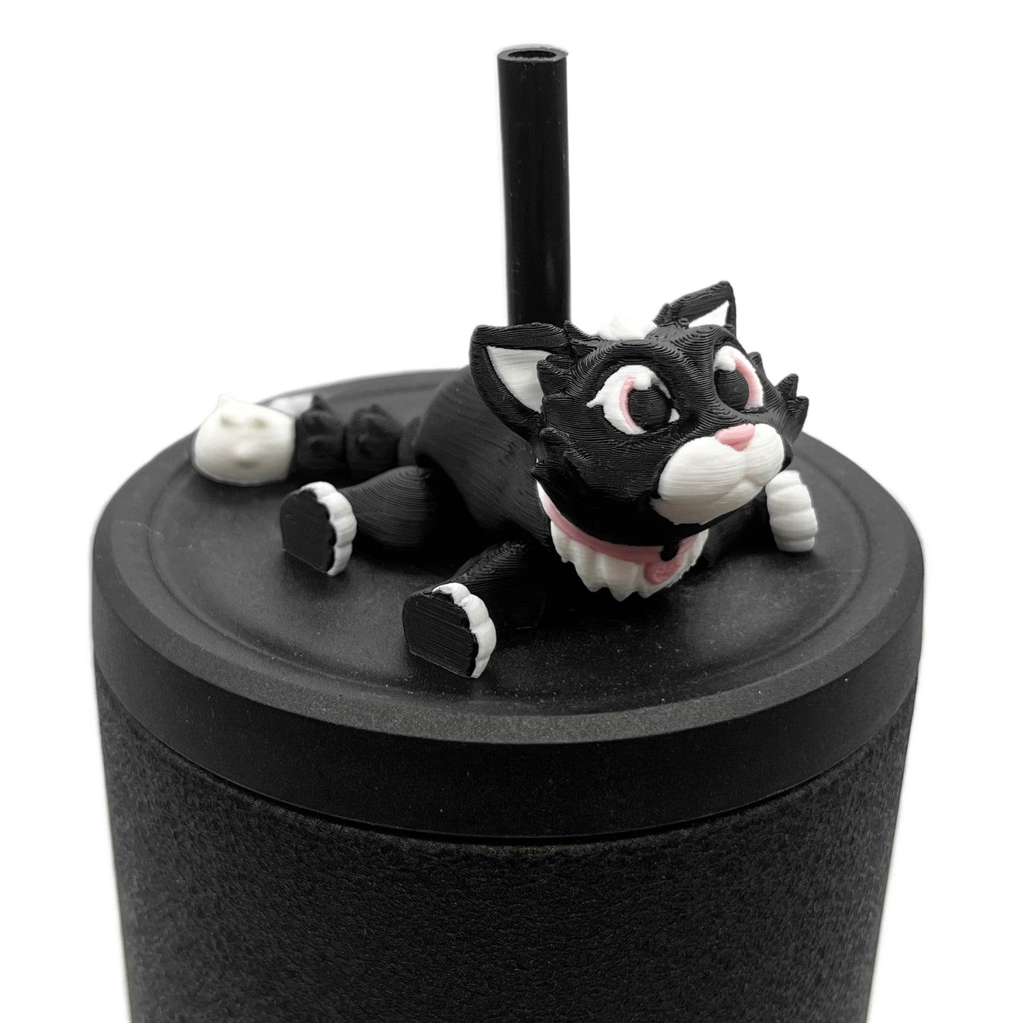 Paw Pals Sip Sidekicks – 3D Printed Dog & Cat Straw Toppers for Tumblers | Pet Lover Tumbler Accessories