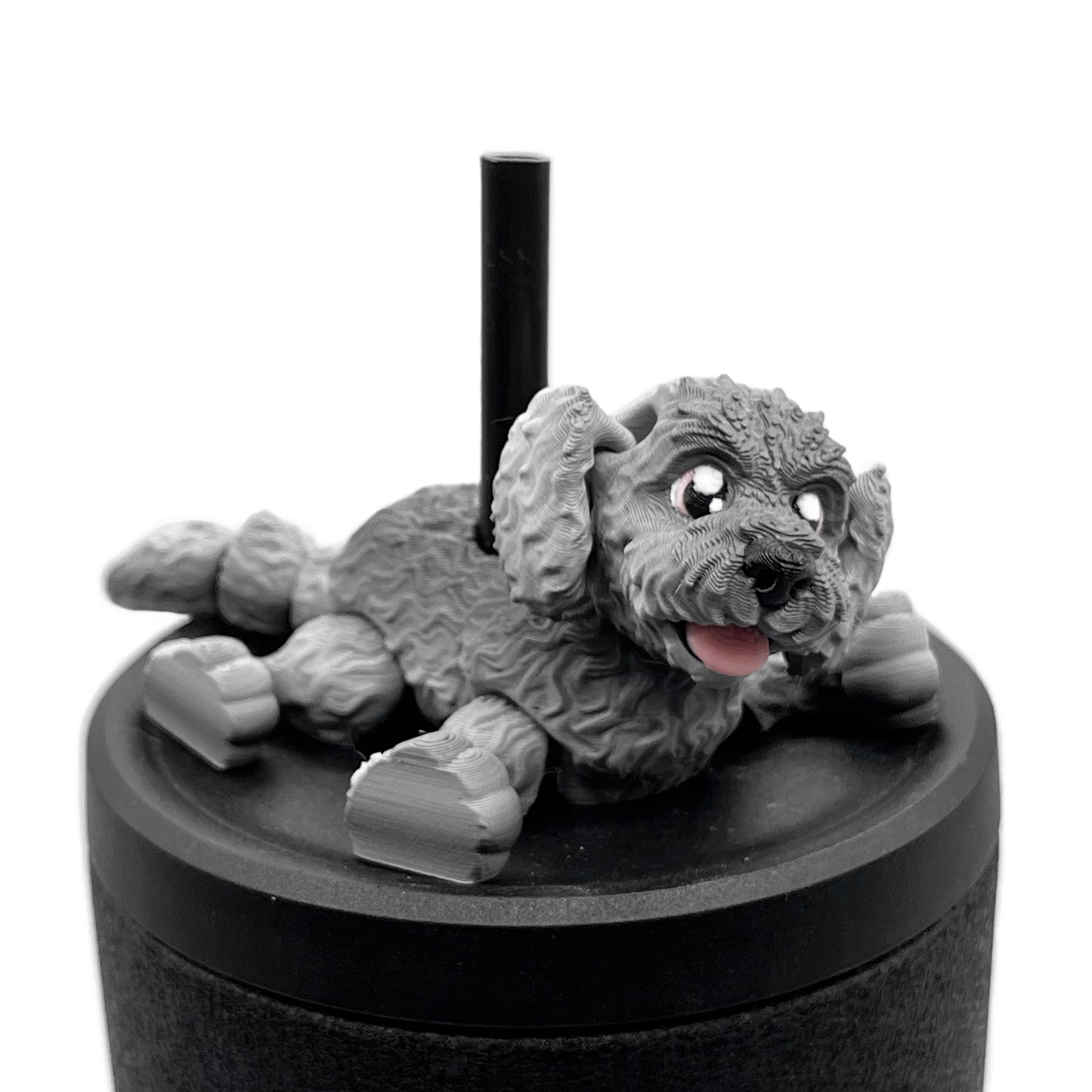 Paw Pals Sip Sidekicks – 3D Printed Dog & Cat Straw Toppers for Tumblers | Pet Lover Tumbler Accessories