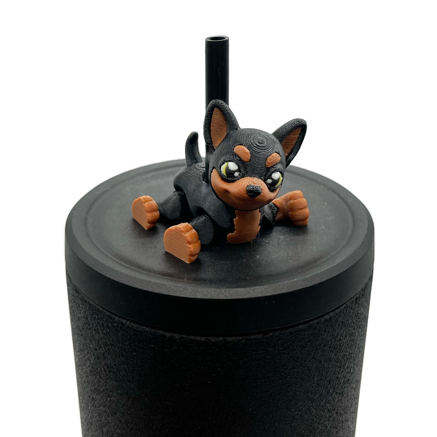 Paw Pals Sip Sidekicks – 3D Printed Dog & Cat Straw Toppers for Tumblers | Pet Lover Tumbler Accessories
