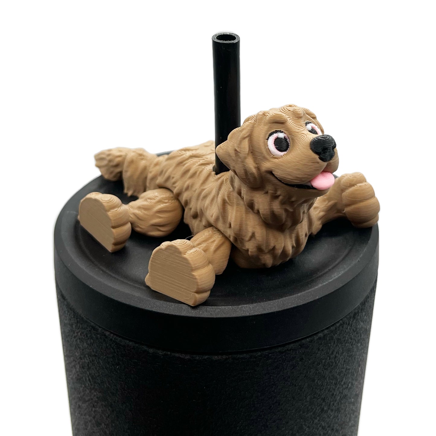 Paw Pals Sip Sidekicks – 3D Printed Dog & Cat Straw Toppers for Tumblers | Pet Lover Tumbler Accessories