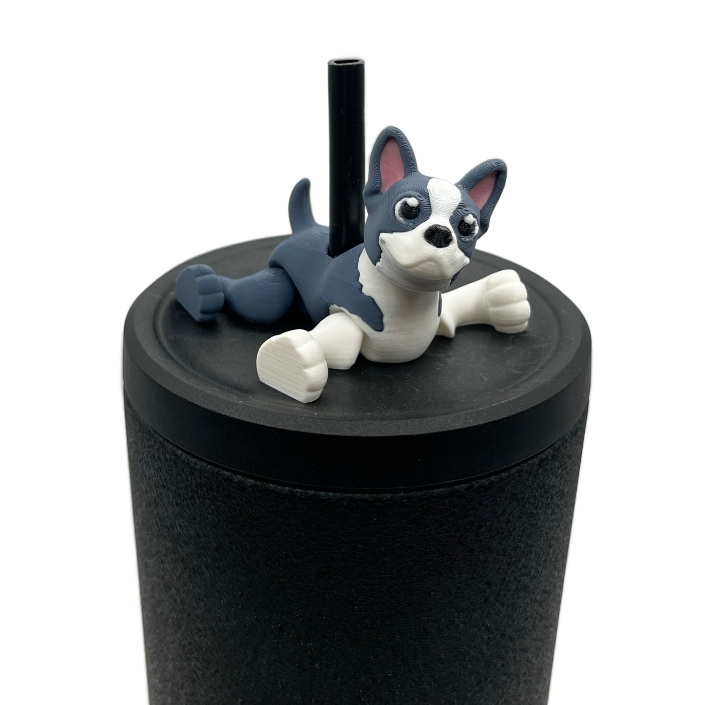 Paw Pals Sip Sidekicks – 3D Printed Dog & Cat Straw Toppers for Tumblers | Pet Lover Tumbler Accessories