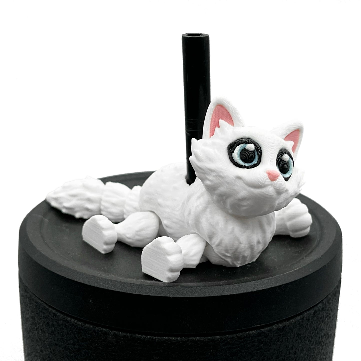 Paw Pals Sip Sidekicks – 3D Printed Dog & Cat Straw Toppers for Tumblers | Pet Lover Tumbler Accessories