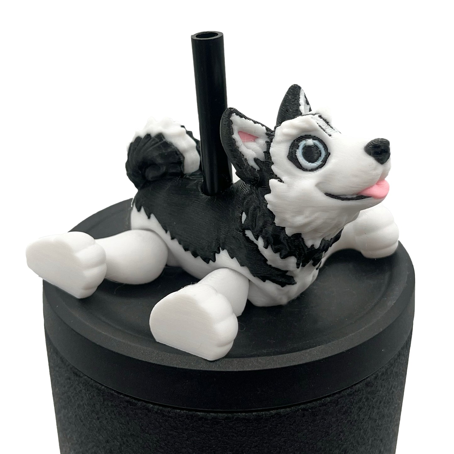 Paw Pals Sip Sidekicks – 3D Printed Dog & Cat Straw Toppers for Tumblers | Pet Lover Tumbler Accessories