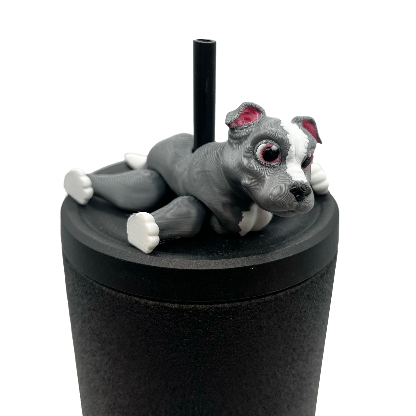 Paw Pals Sip Sidekicks – 3D Printed Dog & Cat Straw Toppers for Tumblers | Pet Lover Tumbler Accessories