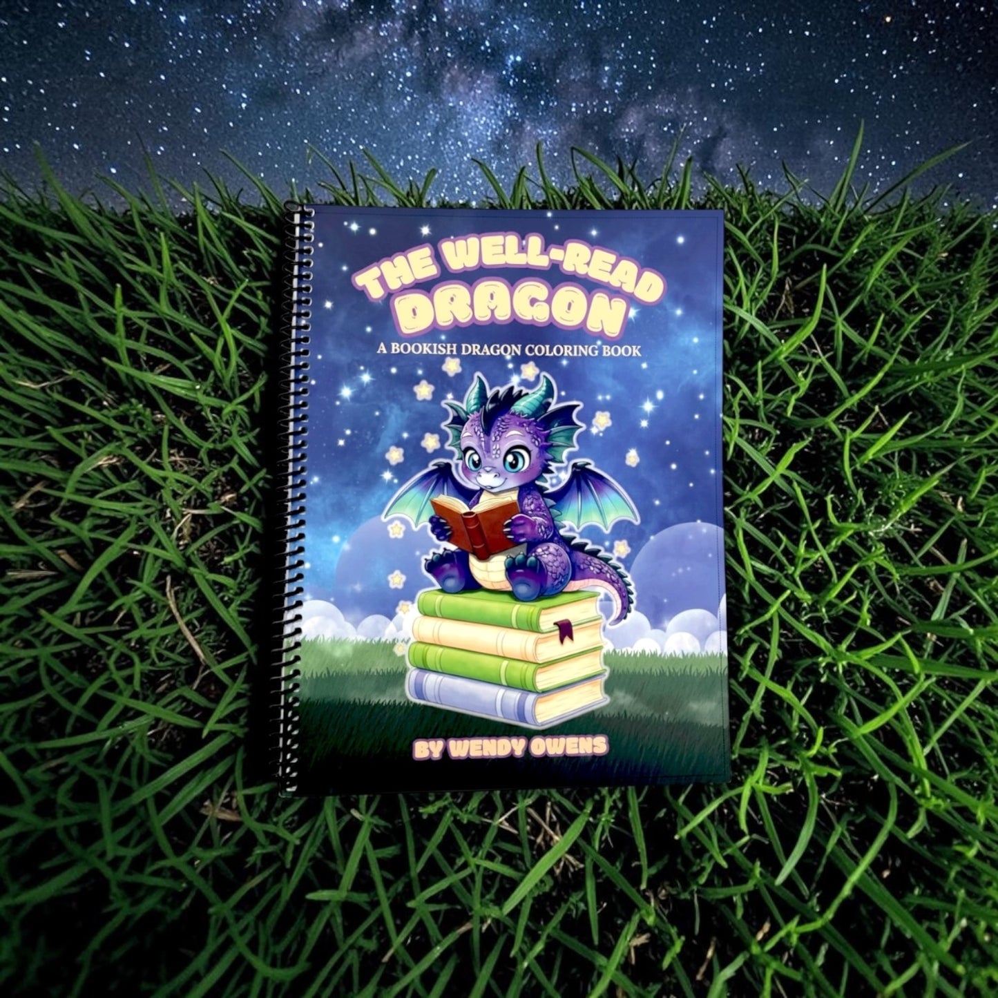 The Well-Read Dragon - A Coloring Book for Book Lovers & Dragon Lovers Alike