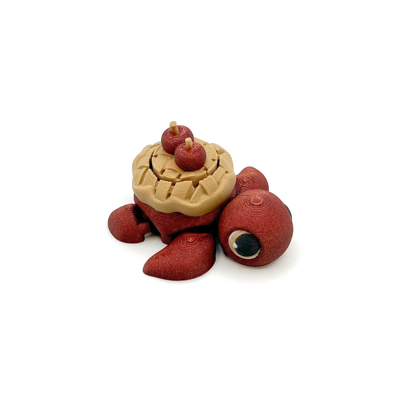 Turtle Fruit Clicker Keychain – 3D Printed Sensory Fidget Keychain | ADHD & Stress Relief Bag Charm