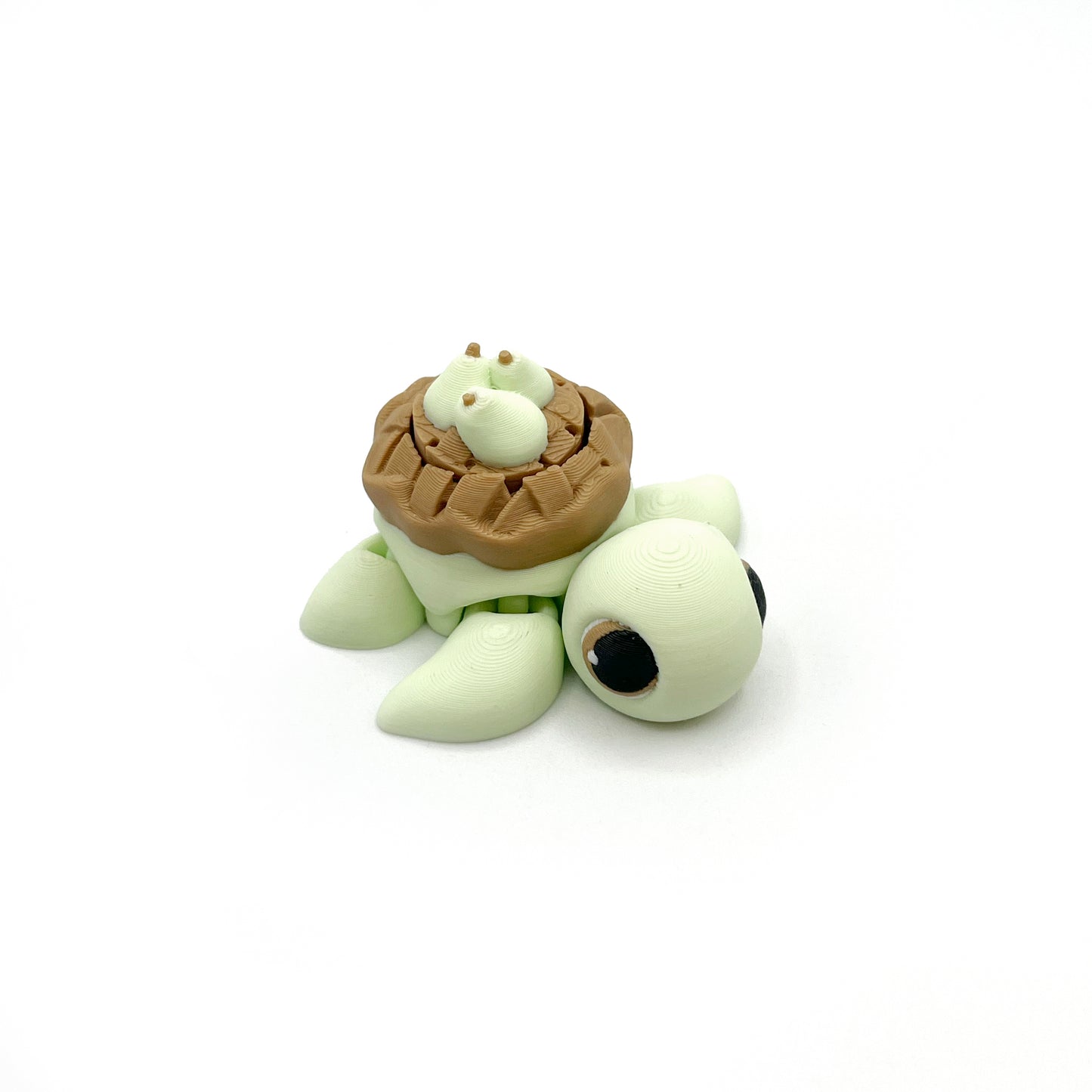 Turtle Fruit Clicker Keychain – 3D Printed Sensory Fidget Keychain | ADHD & Stress Relief Bag Charm