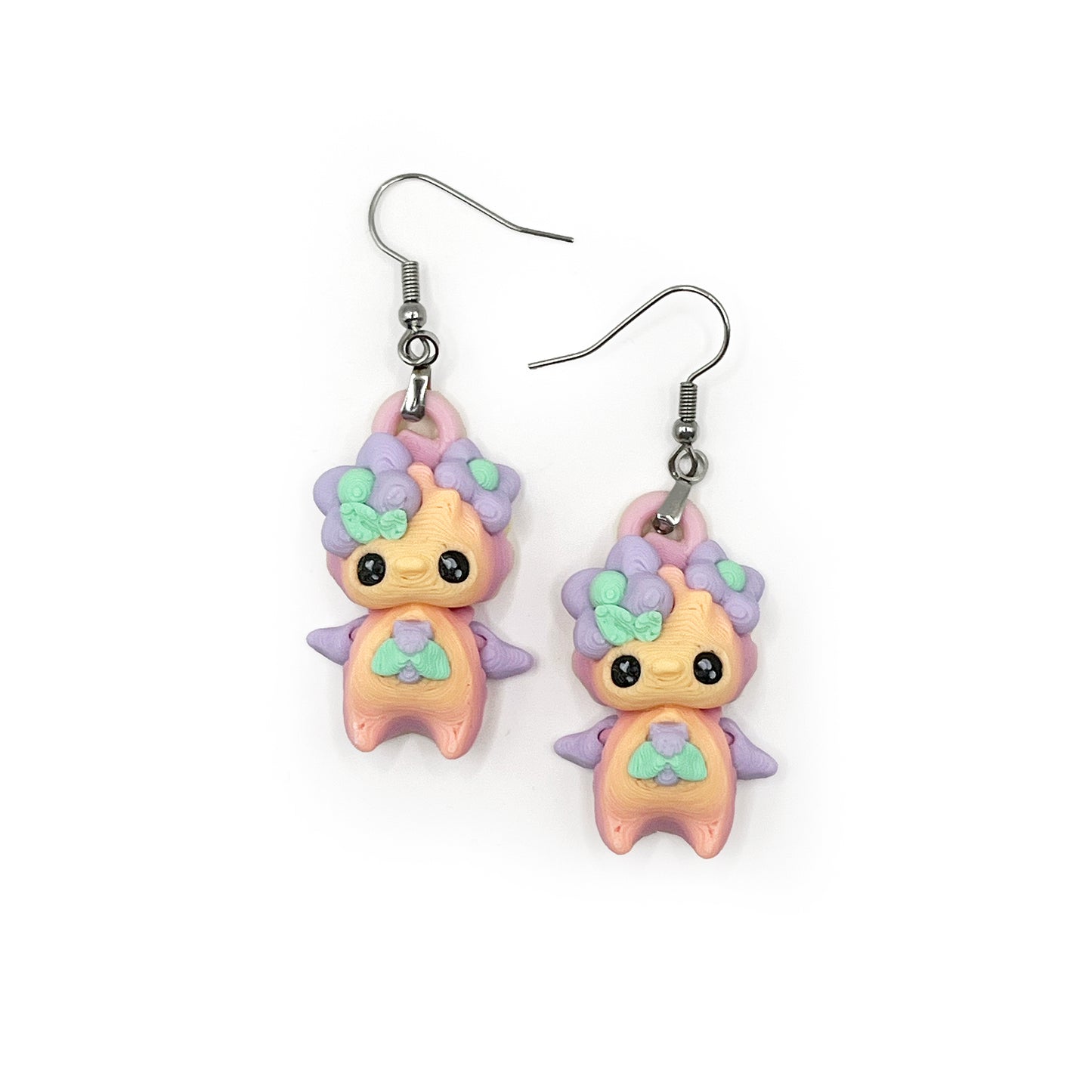 Pixie Earrings – Lightweight 3D Printed Fantasy Hook Earrings | Cute Hypoallergenic Jewelry for Fantasy Fans