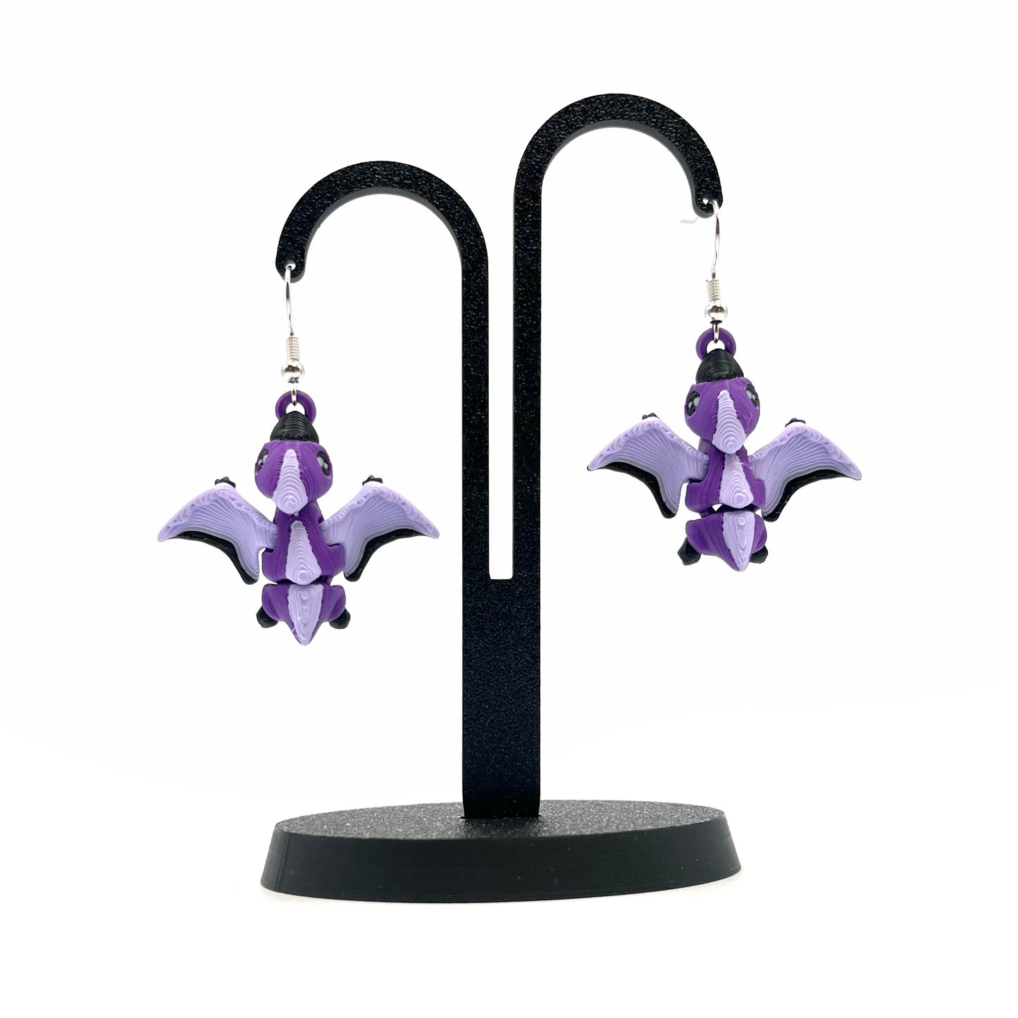 Tiny Dino Earrings – Lightweight 3D Printed Dinosaur Hook Earrings | Cute Hypoallergenic Prehistoric Jewelry