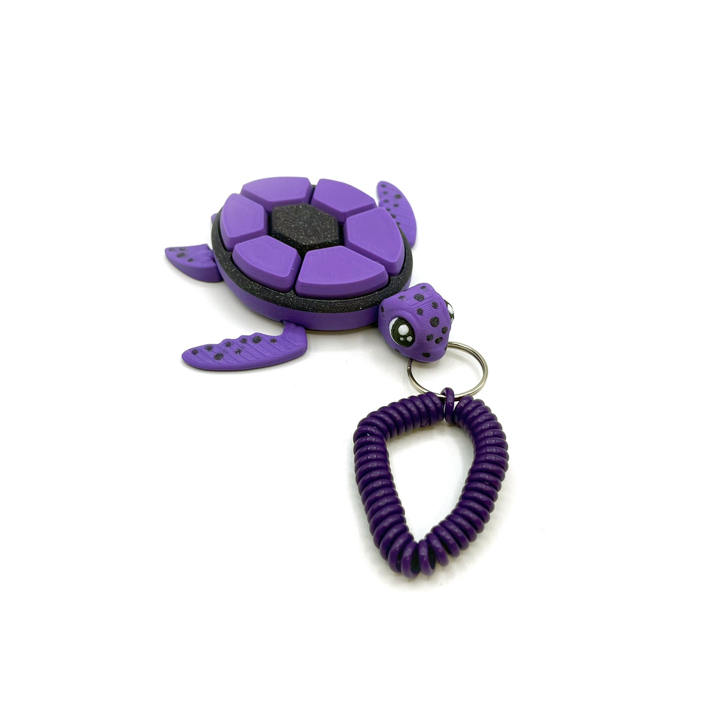 Turtle Fruit Clicker Keychain – 3D Printed Sensory Fidget Keychain | ADHD & Stress Relief Bag Charm