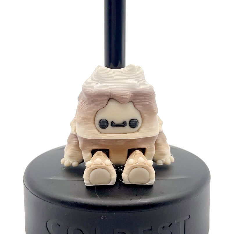 Flurryfoot & Bigfoot Sip Sidekicks – 3D Printed Cryptid Straw Toppers for Tumblers | Cute Straw Buddy Accessories