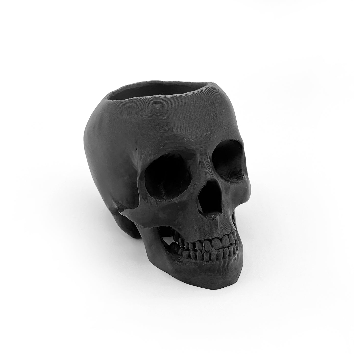 3D Printed Skull Pen Holder – Bookish Decor for Desk or Vanity | Fantasy-Inspired Organizer