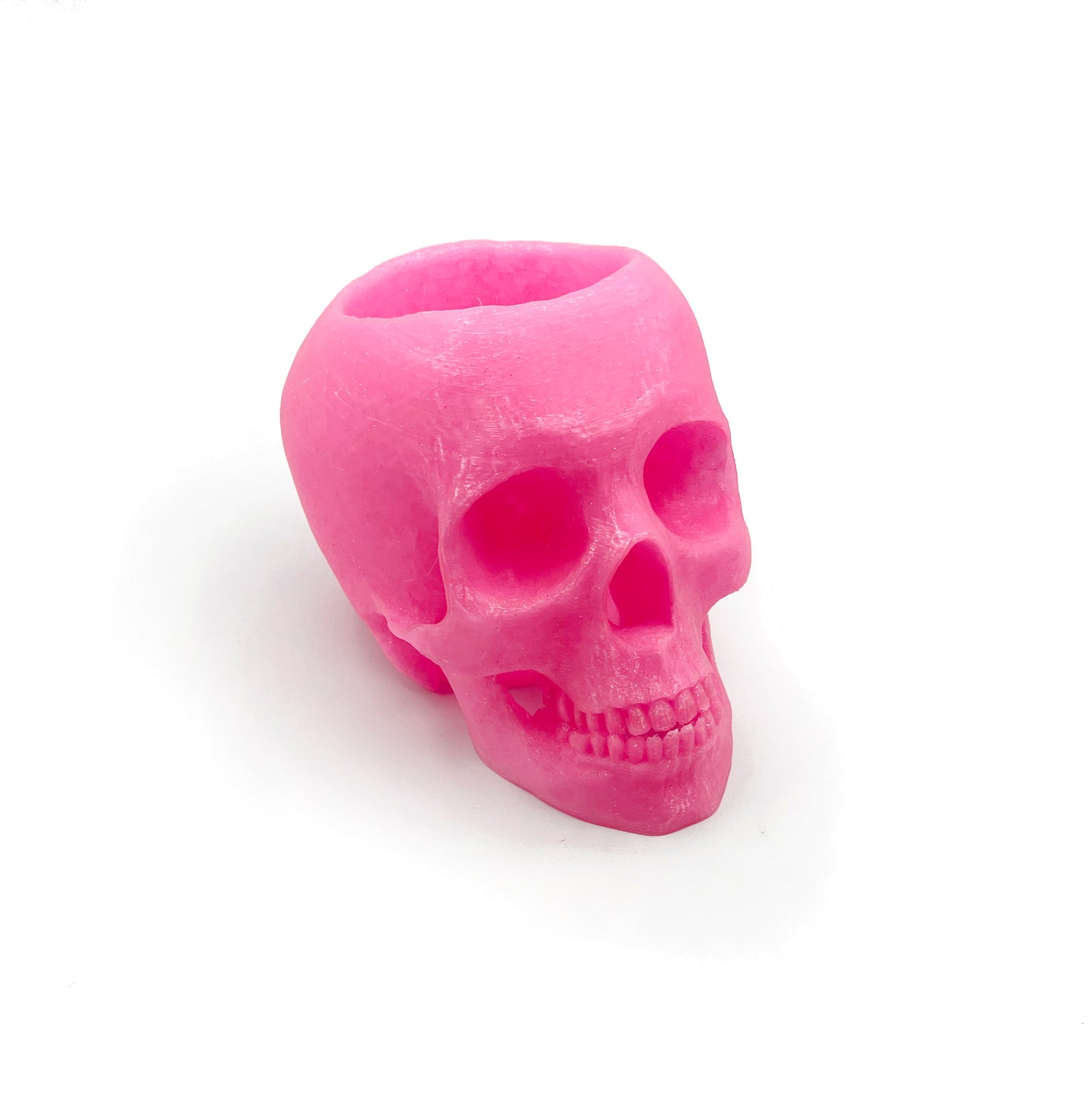 3D Printed Skull Pen Holder – Bookish Decor for Desk or Vanity | Fantasy-Inspired Organizer