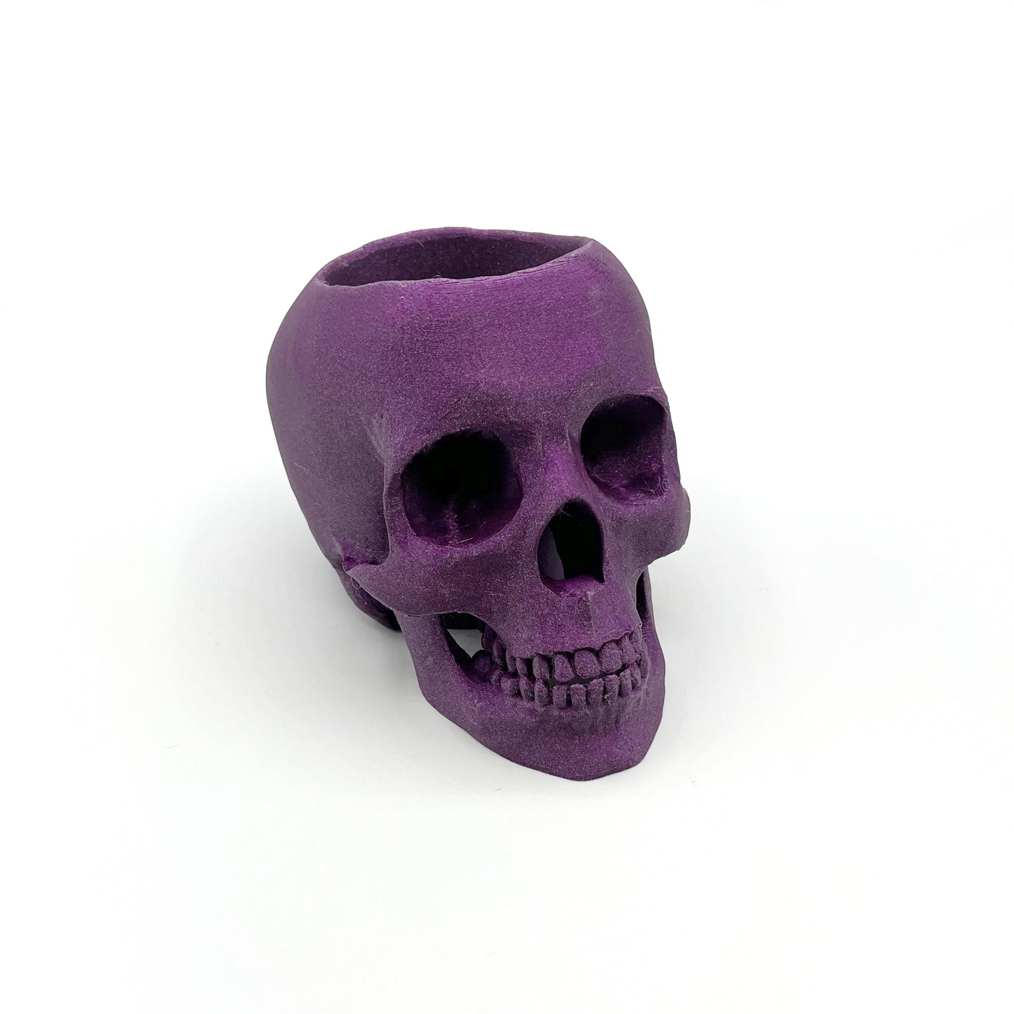 3D Printed Skull Pen Holder – Bookish Decor for Desk or Vanity | Fantasy-Inspired Organizer
