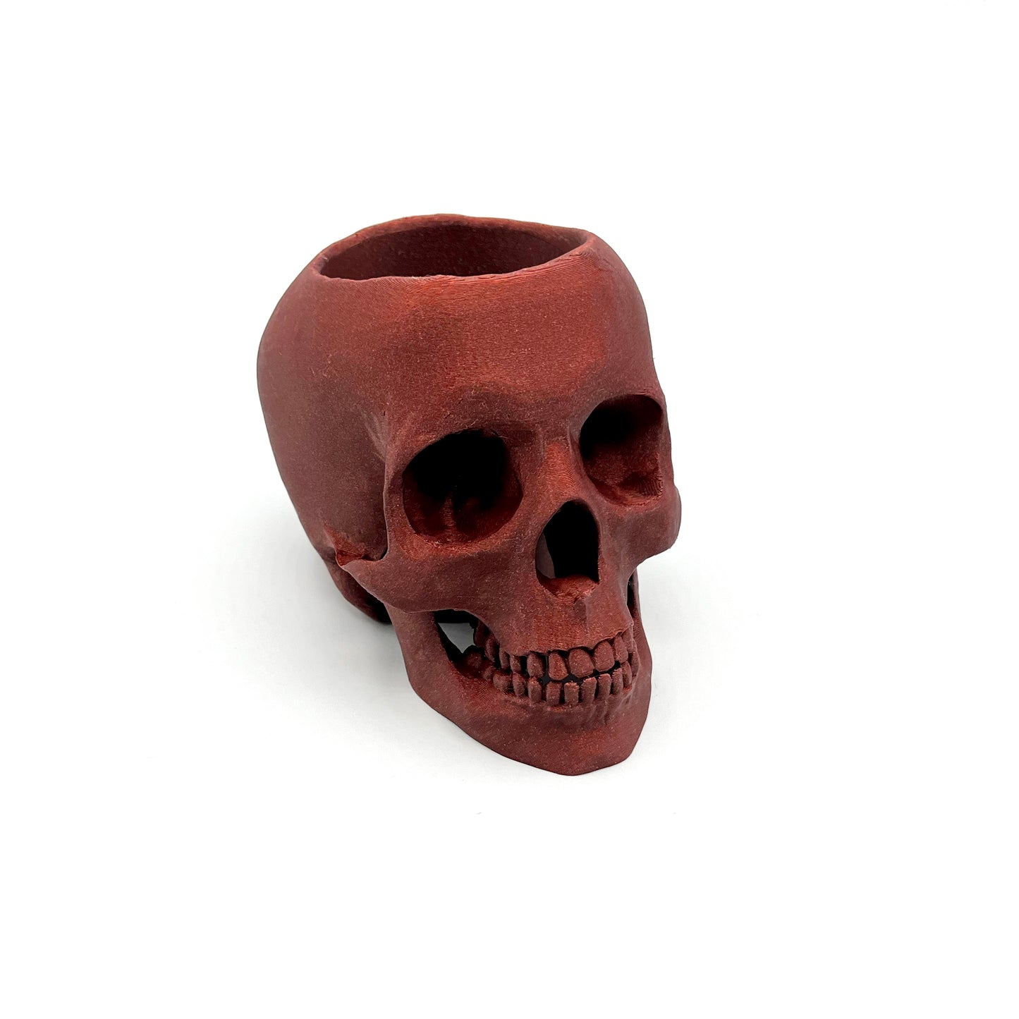 3D Printed Skull Pen Holder – Bookish Decor for Desk or Vanity | Fantasy-Inspired Organizer