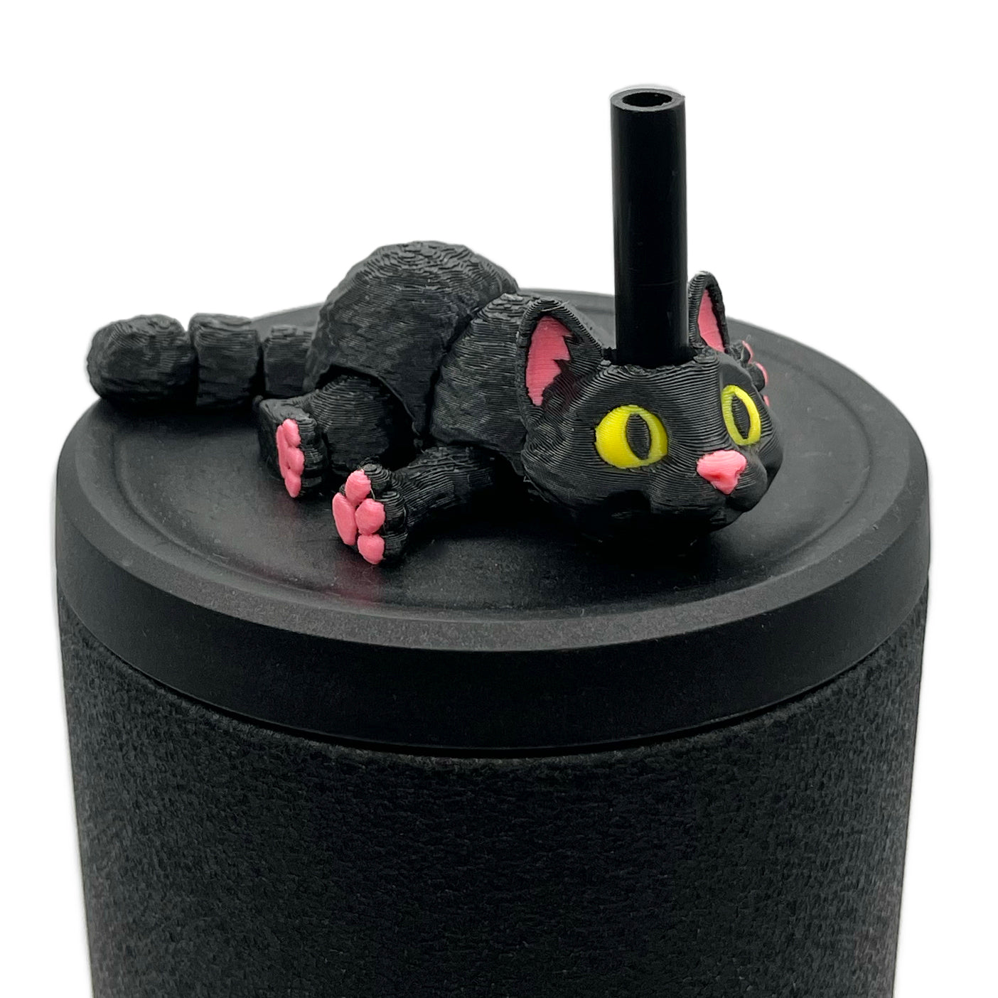 Cinema Cutie Sip Sidekicks – 3D Printed Straw Topper for Tumblers | Cute Movie Lover Straw Buddy