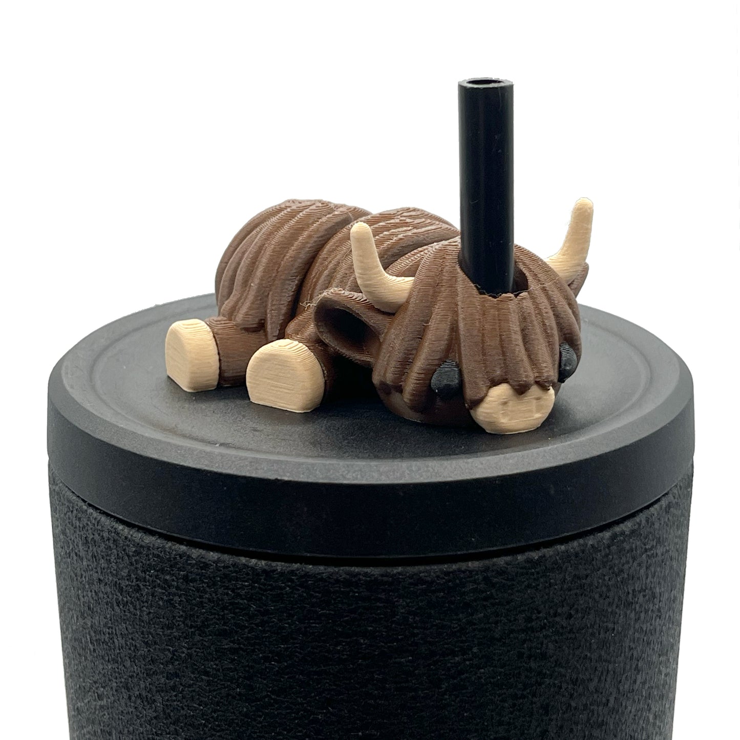 Flurryfoot & Bigfoot Sip Sidekicks – 3D Printed Cryptid Straw Toppers for Tumblers | Cute Straw Buddy Accessories