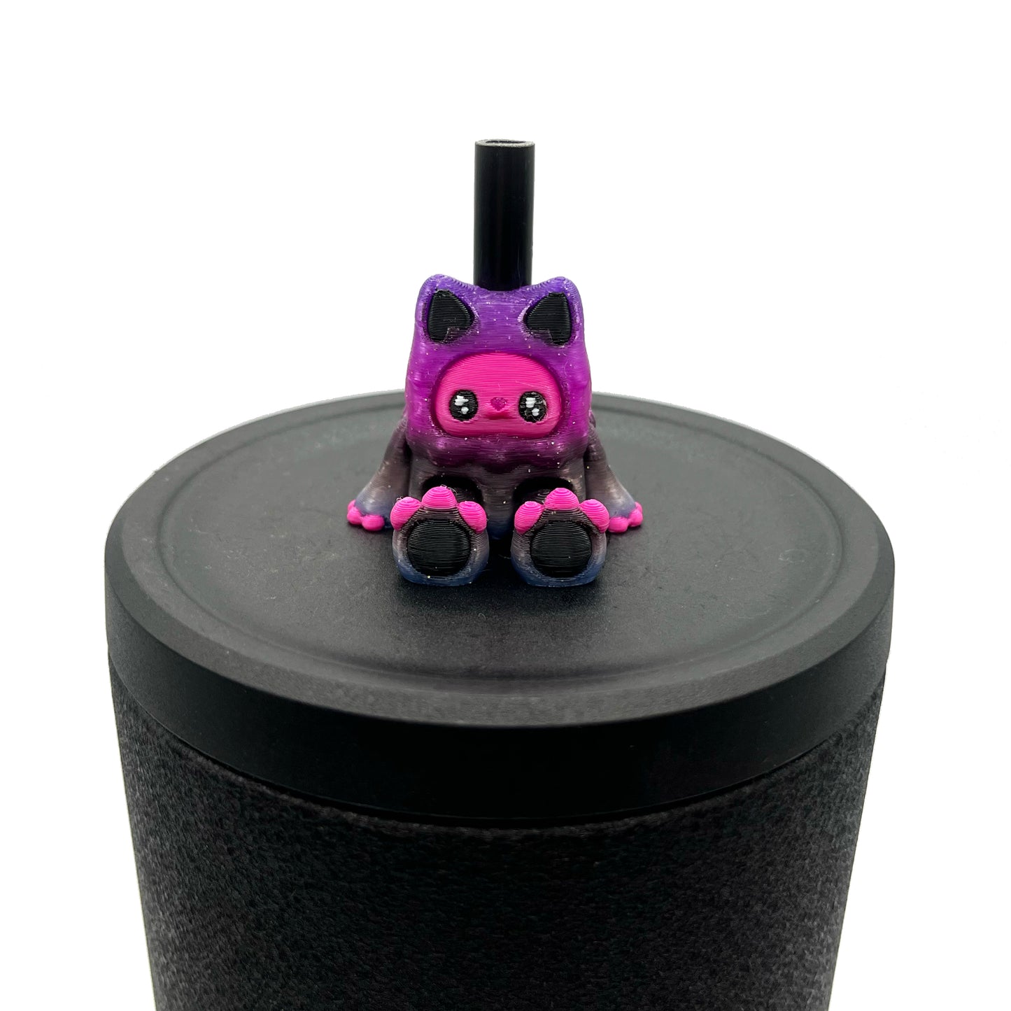 Flurryfoot & Bigfoot Sip Sidekicks – 3D Printed Cryptid Straw Toppers for Tumblers | Cute Straw Buddy Accessories