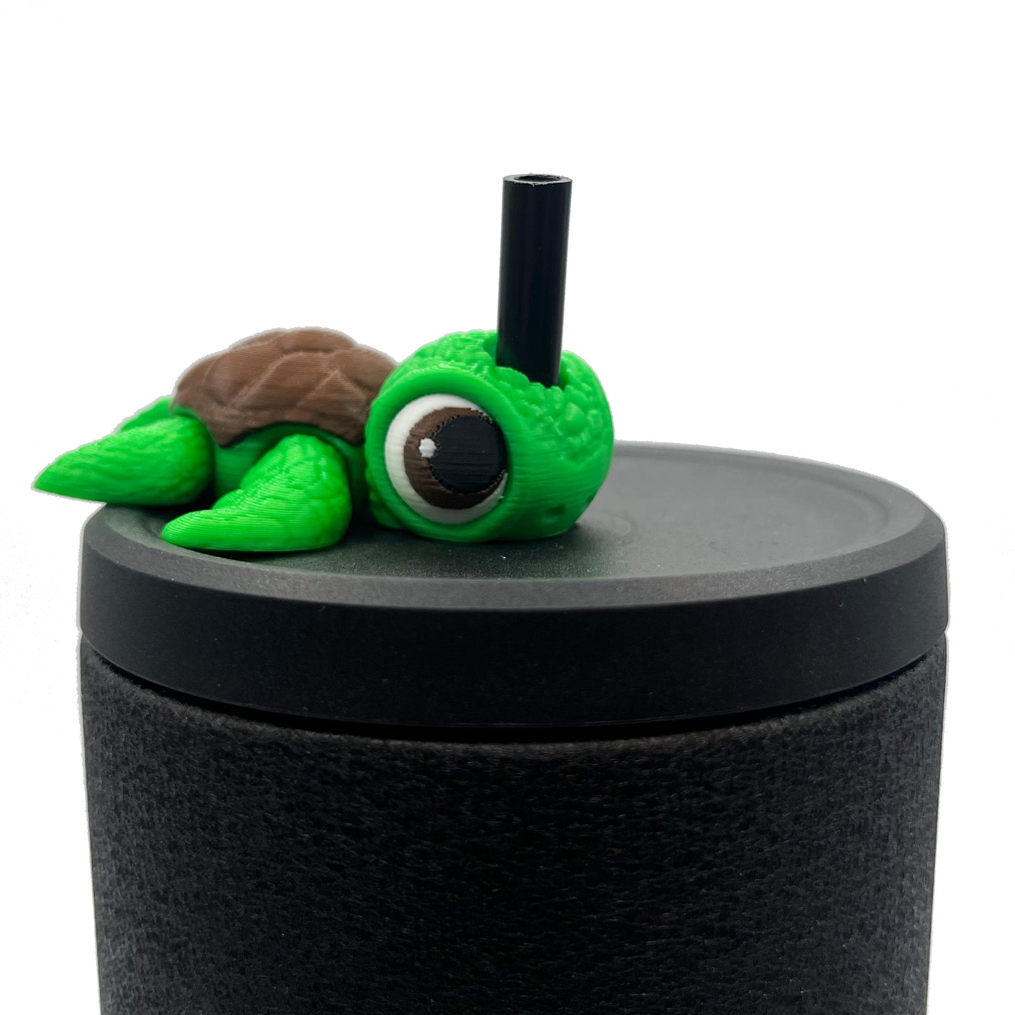 Turtles!! Sip Sidekicks – 3D Printed Turtle Straw Toppers for Tumblers | Cute Straw Buddy Accessories