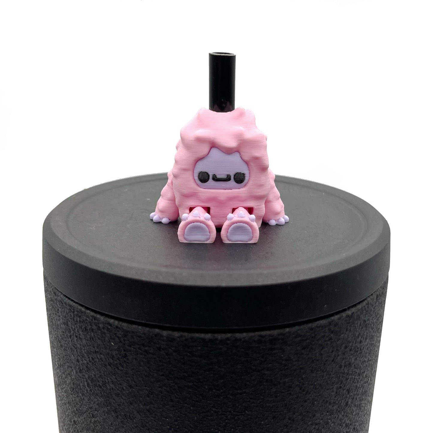 Flurryfoot & Bigfoot Sip Sidekicks – 3D Printed Cryptid Straw Toppers for Tumblers | Cute Straw Buddy Accessories