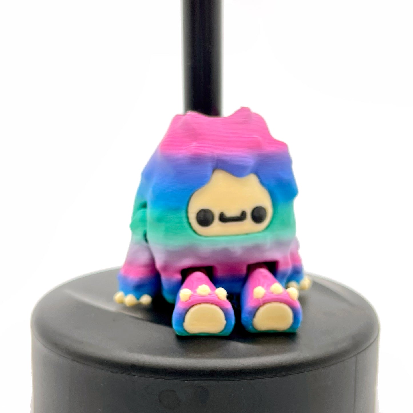 Flurryfoot & Bigfoot Sip Sidekicks – 3D Printed Cryptid Straw Toppers for Tumblers | Cute Straw Buddy Accessories