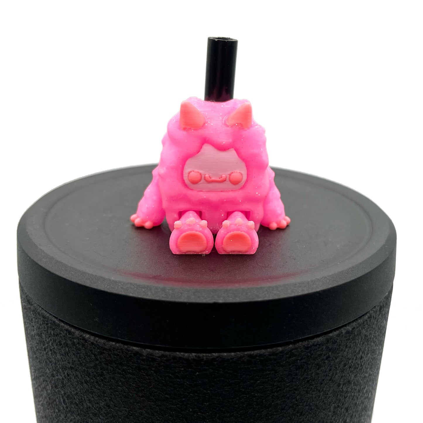 Flurryfoot & Bigfoot Sip Sidekicks – 3D Printed Cryptid Straw Toppers for Tumblers | Cute Straw Buddy Accessories