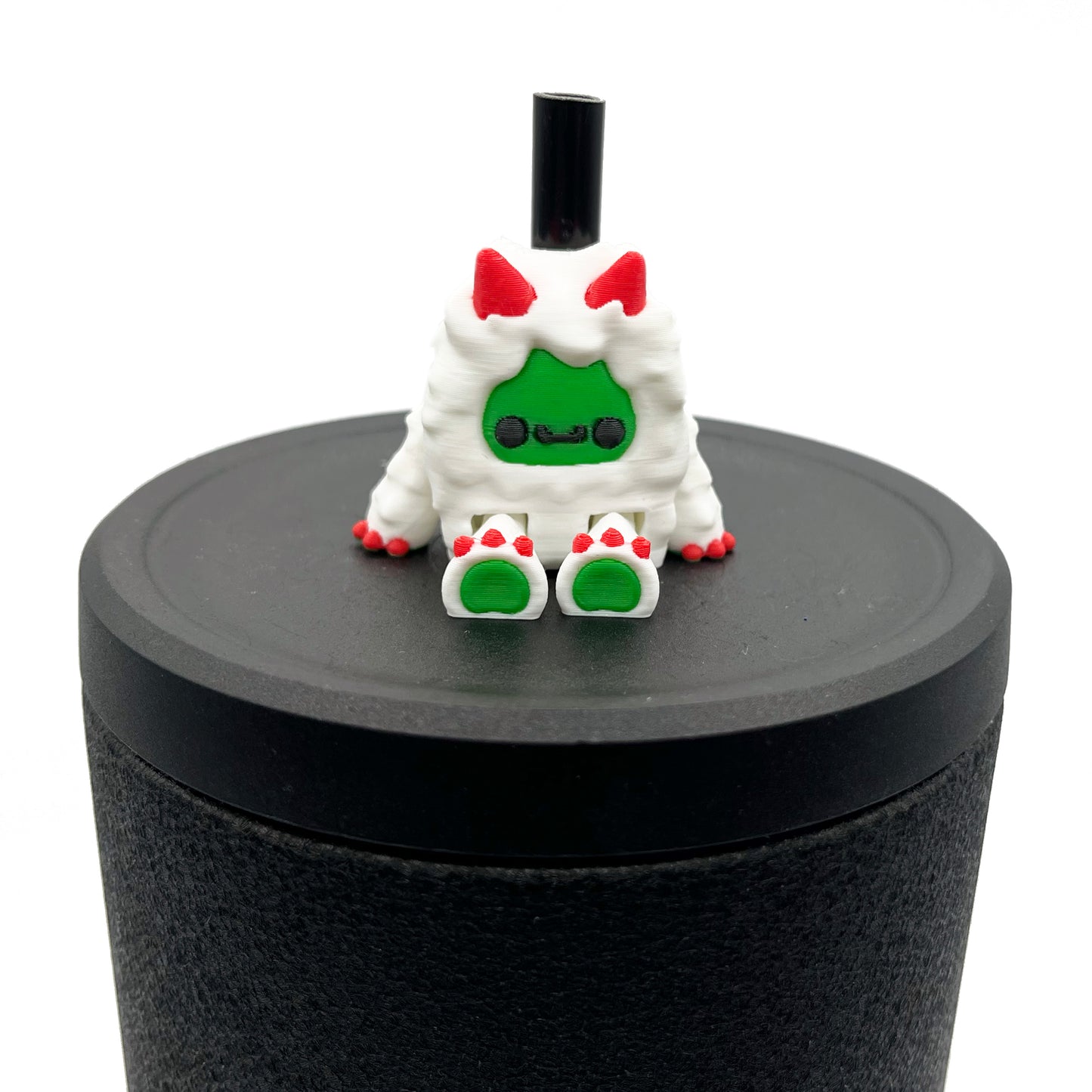 Flurryfoot & Bigfoot Sip Sidekicks – 3D Printed Cryptid Straw Toppers for Tumblers | Cute Straw Buddy Accessories