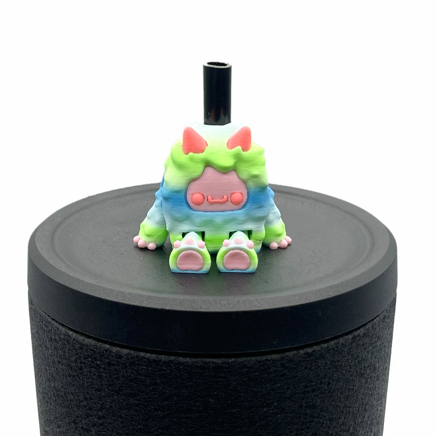 Flurryfoot & Bigfoot Sip Sidekicks – 3D Printed Cryptid Straw Toppers for Tumblers | Cute Straw Buddy Accessories